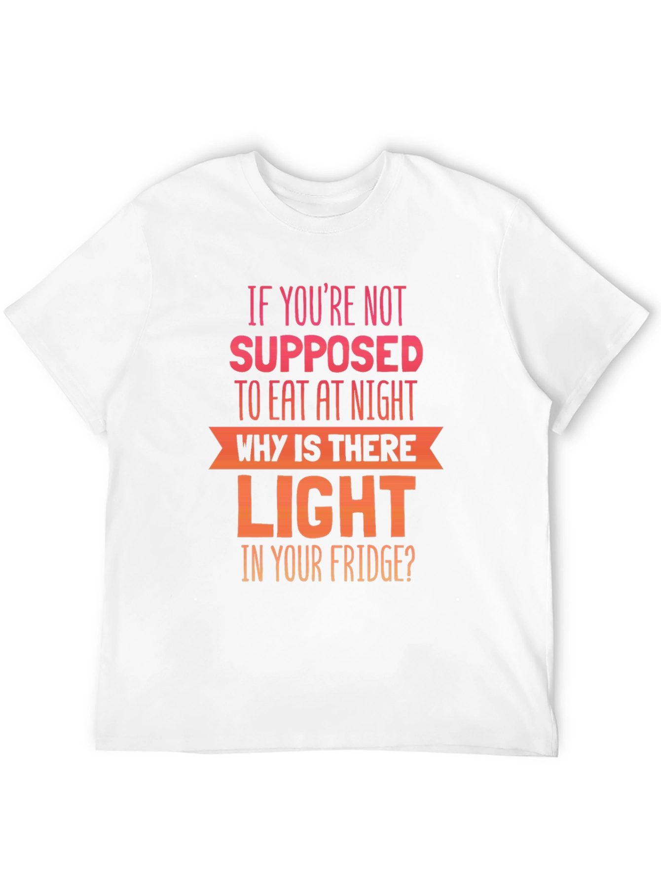 Funny Night Eating T-Shirt - Fridge Light Humor