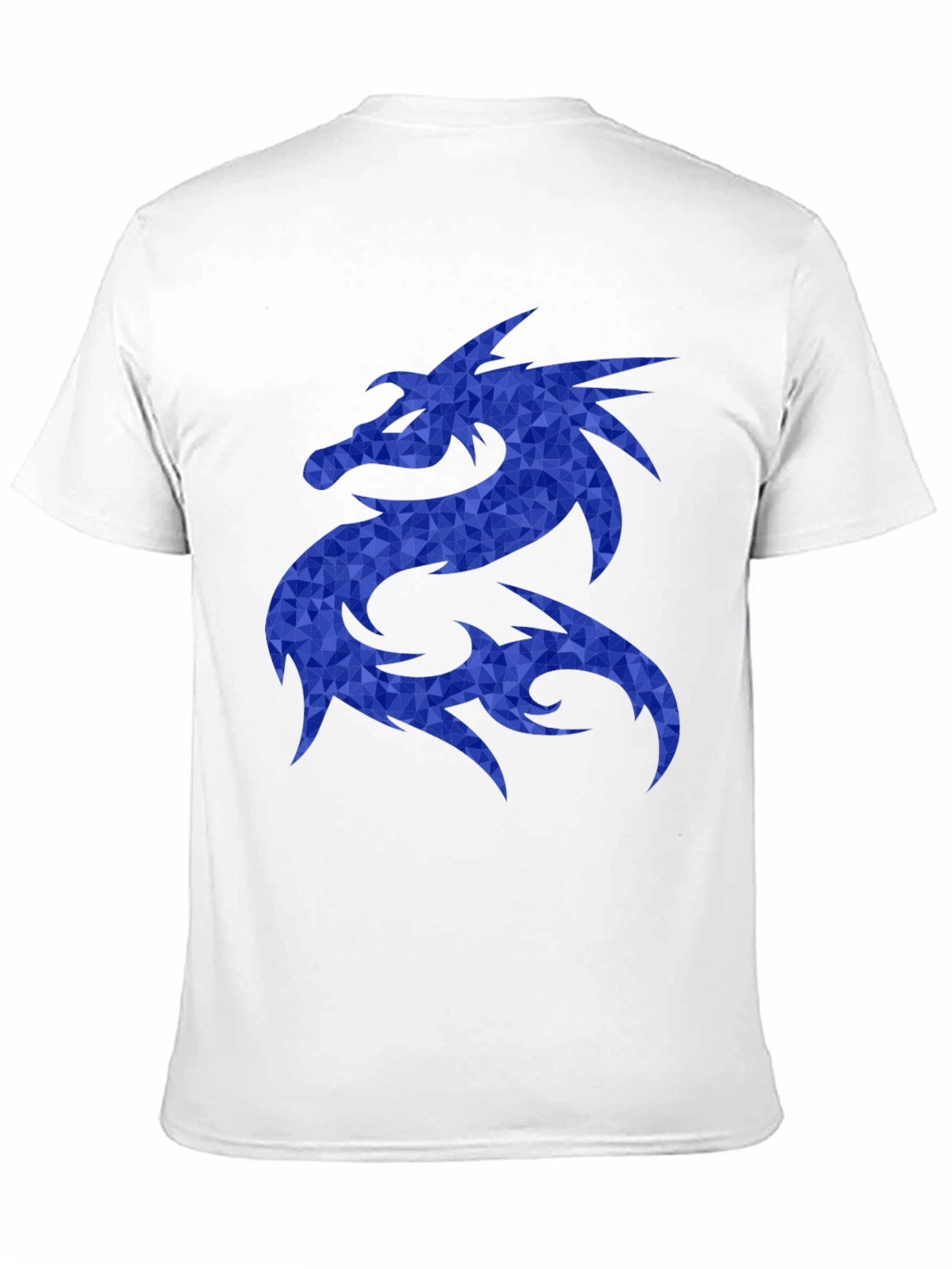 Geometric Dragon T-Shirt - Cool Blue Design