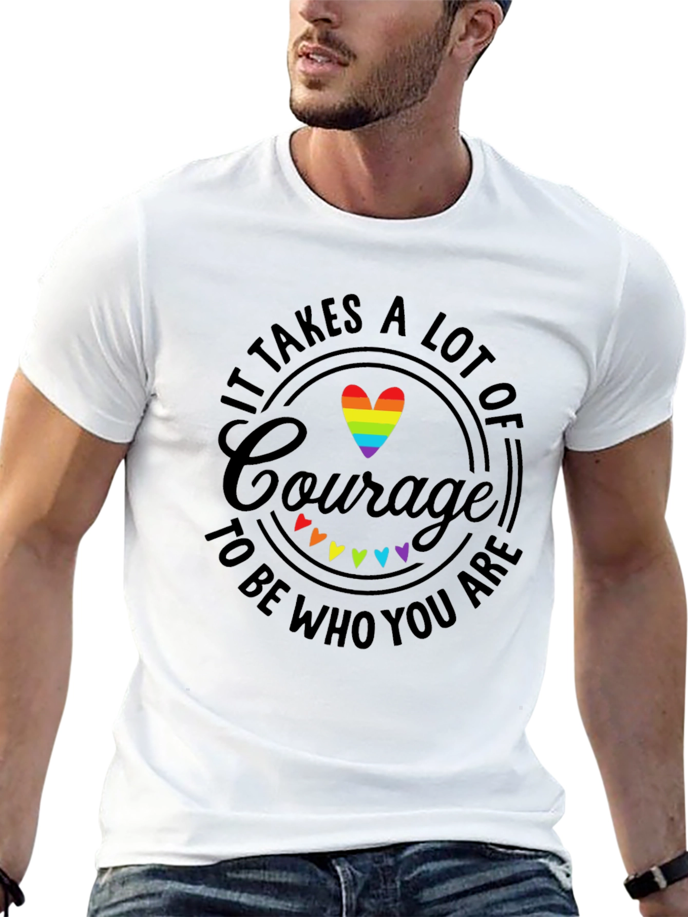 Courage LGBTQ Pride Graphic T-Shirt