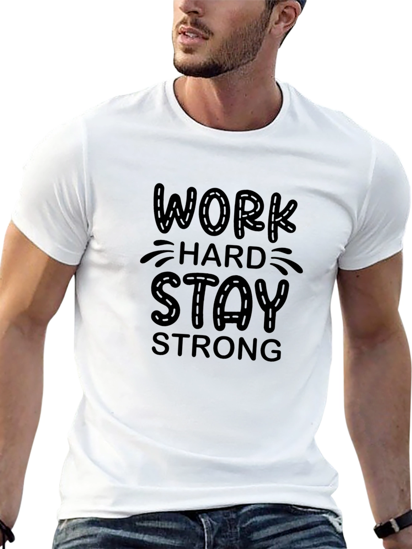 Work Hard Stay Strong Black T-Shirt