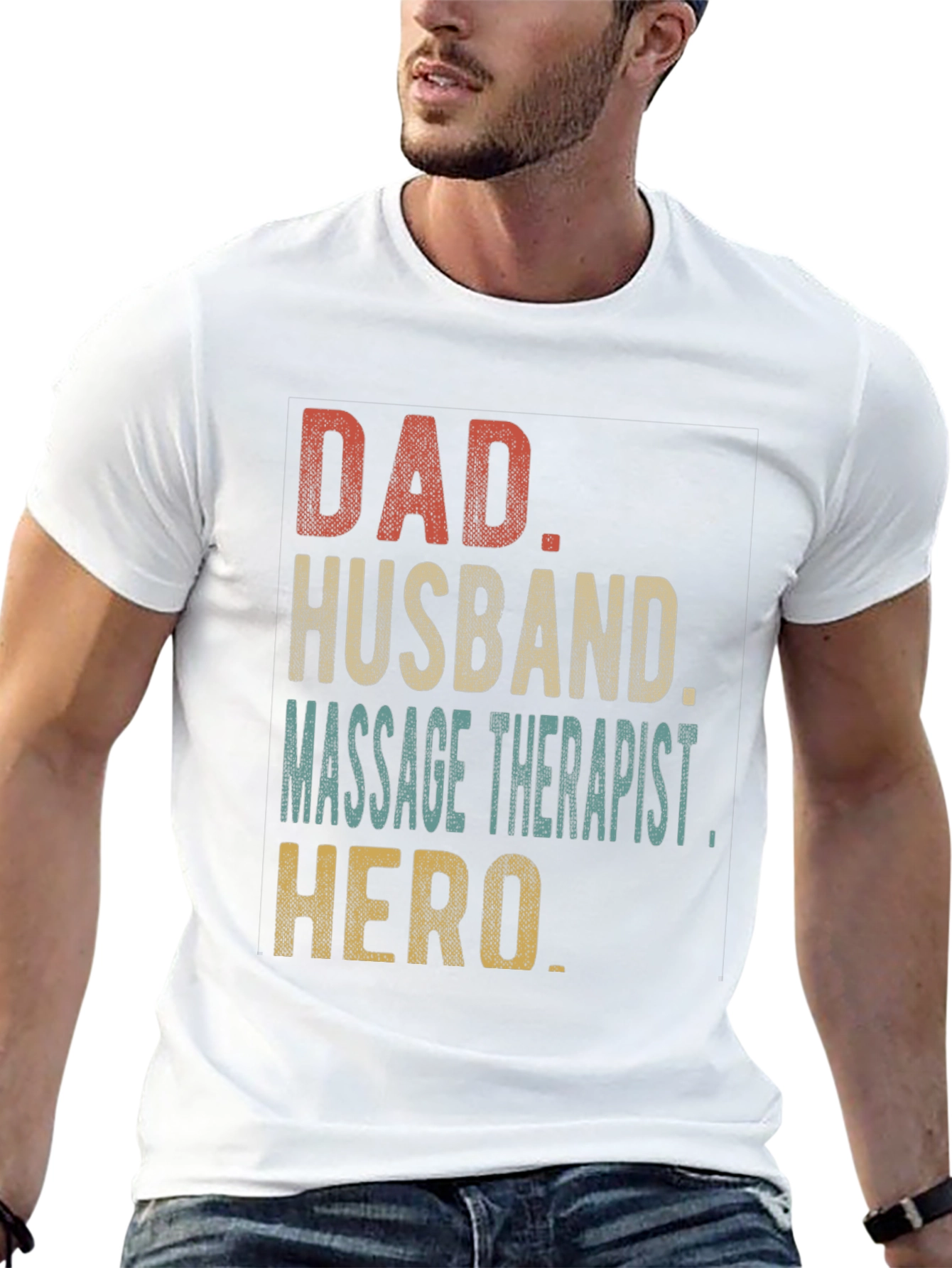 Dad Husband Massage Therapist Hero T-Shirt