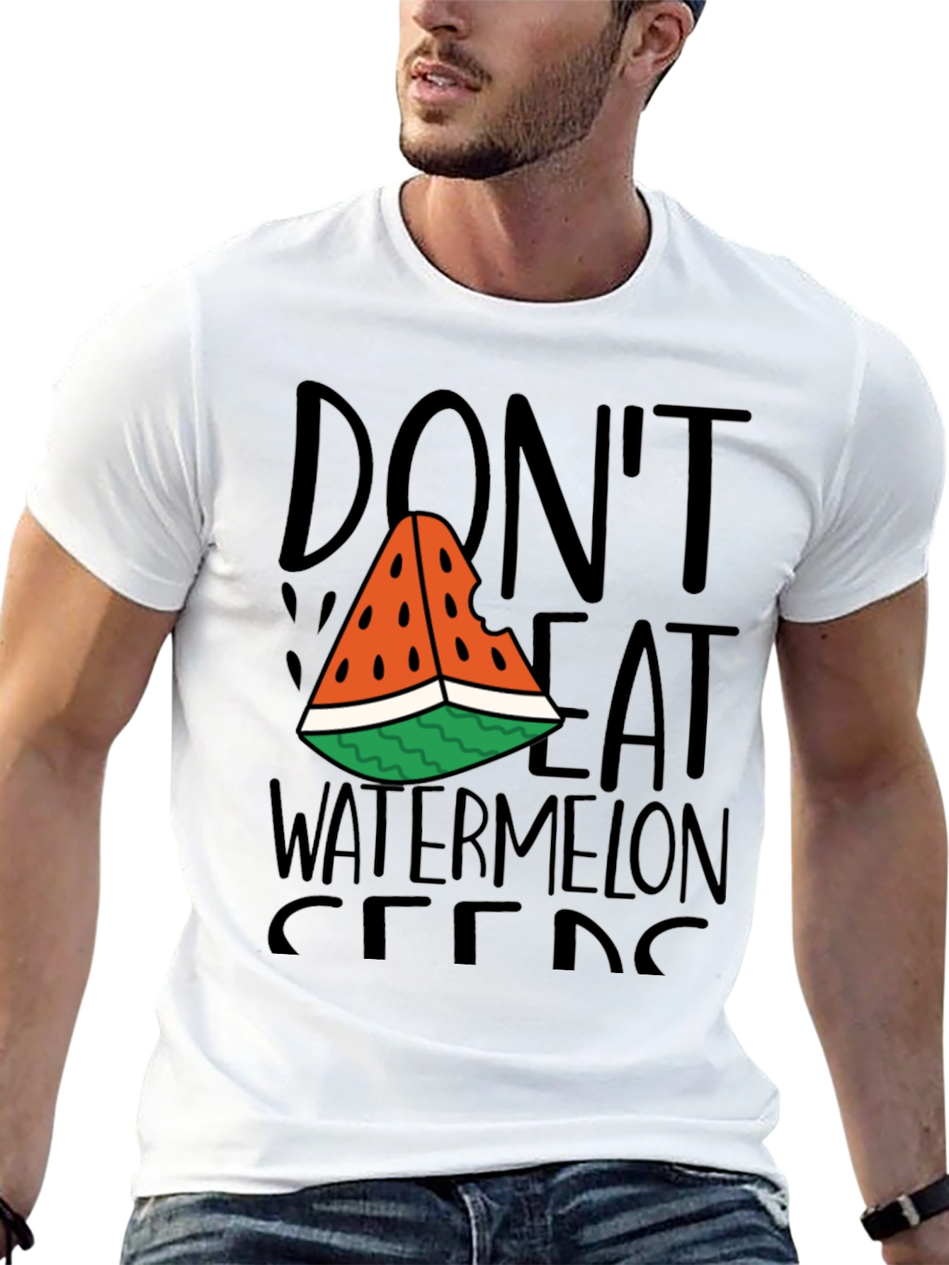 Dont Eat Watermelon Seeds Funny Graphic Tee