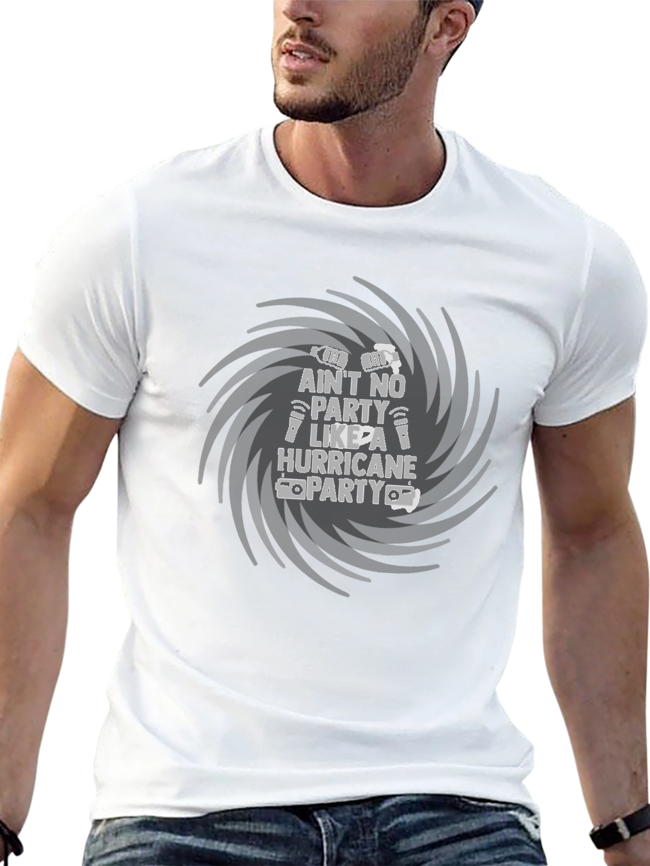 Aint No Party Like A Hurricane Party Black T-Shirt