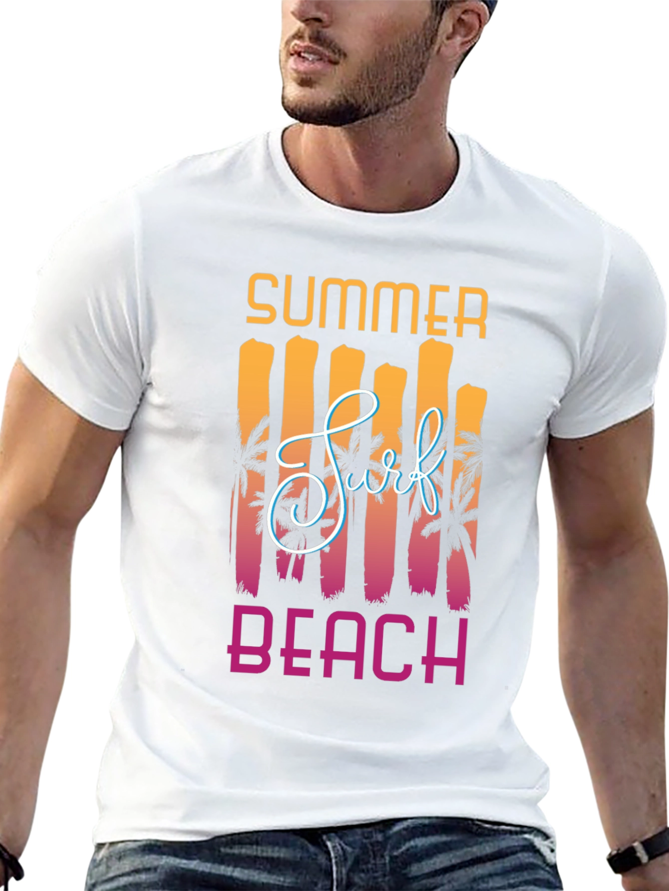 Summer Surf Beach Graphic Tee