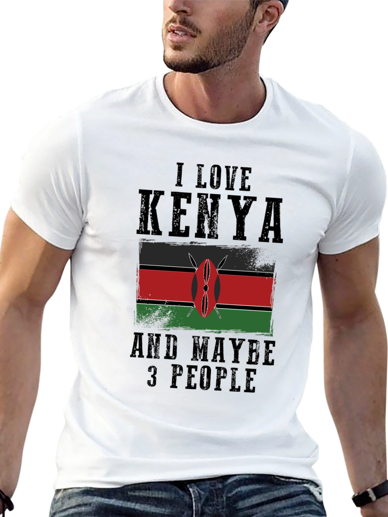 I Love Kenya Graphic Tee - Novelty T-Shirt