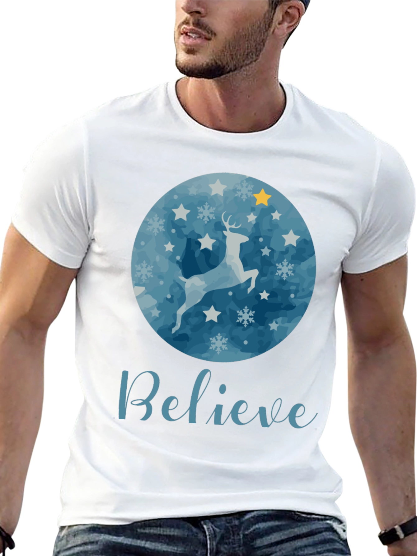 Believe Deer Graphic Tee