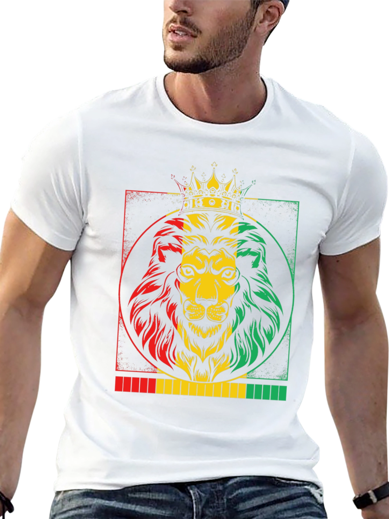 Rasta Lion King Graphic T-Shirt - Reggae Vibes