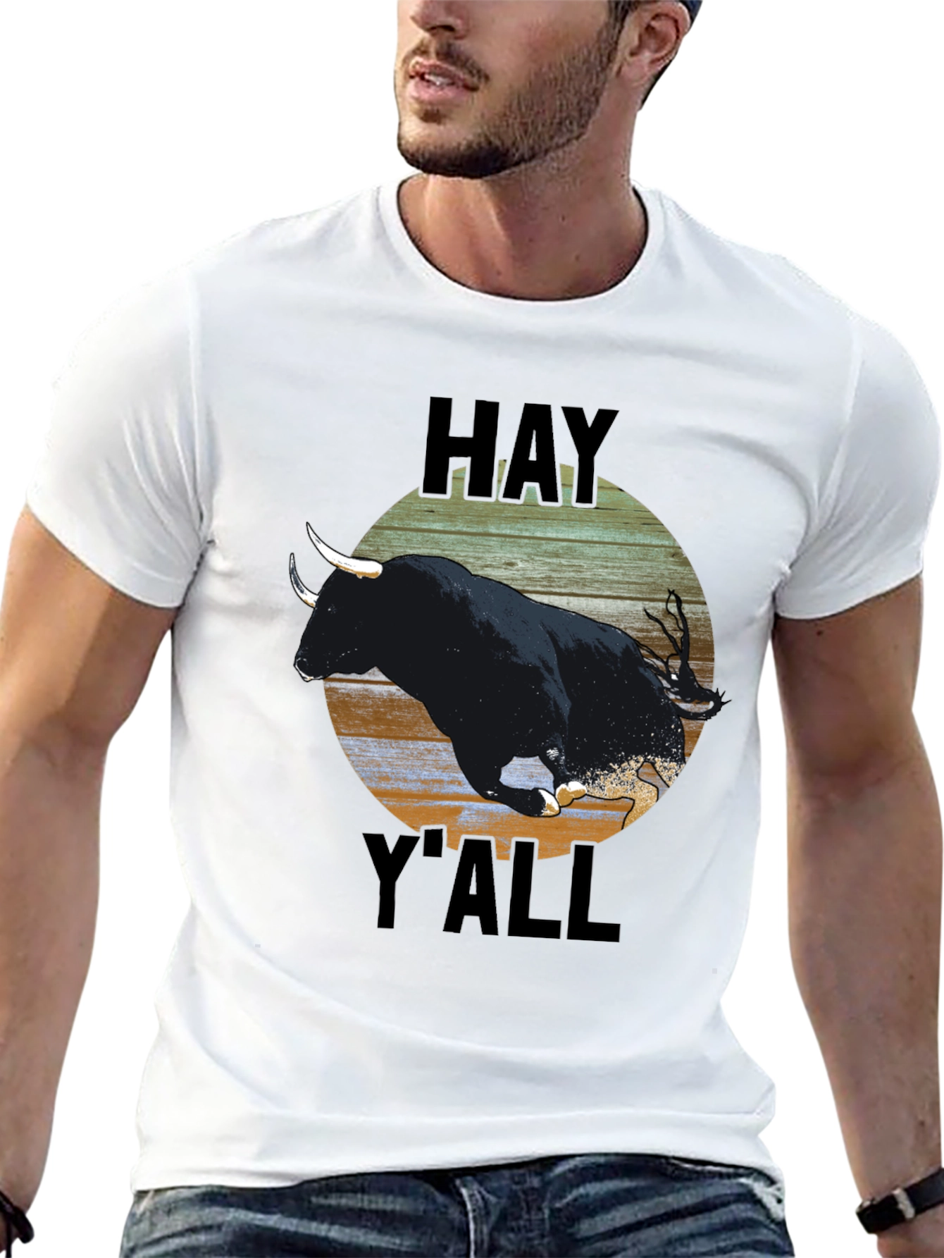 Hay Yall Bull Graphic Tee
