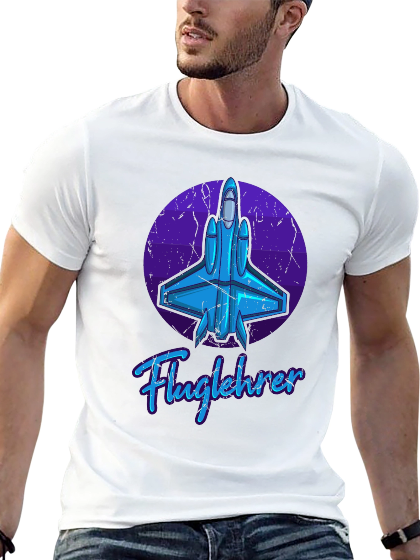 Fluglehrer Fighter Jet Graphic Tee - Black