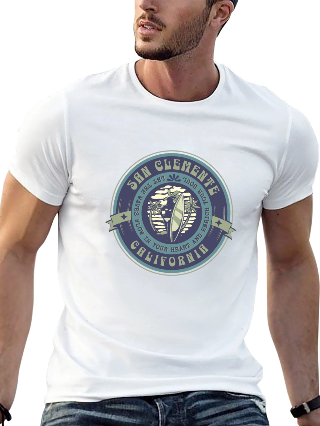 San Clemente California Graphic Tee - Black