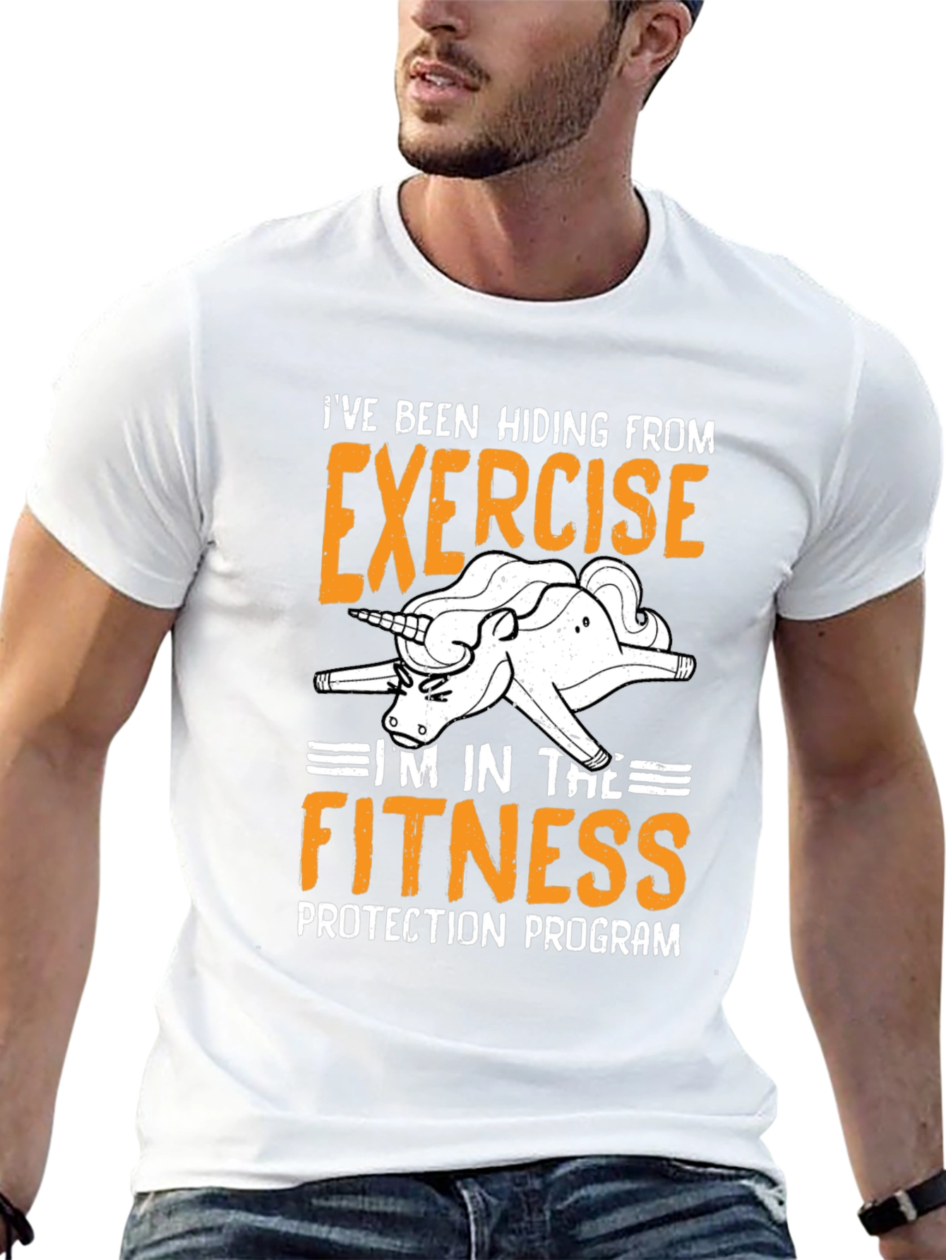 Funny Exercise Protection Program Unicorn T-Shirt