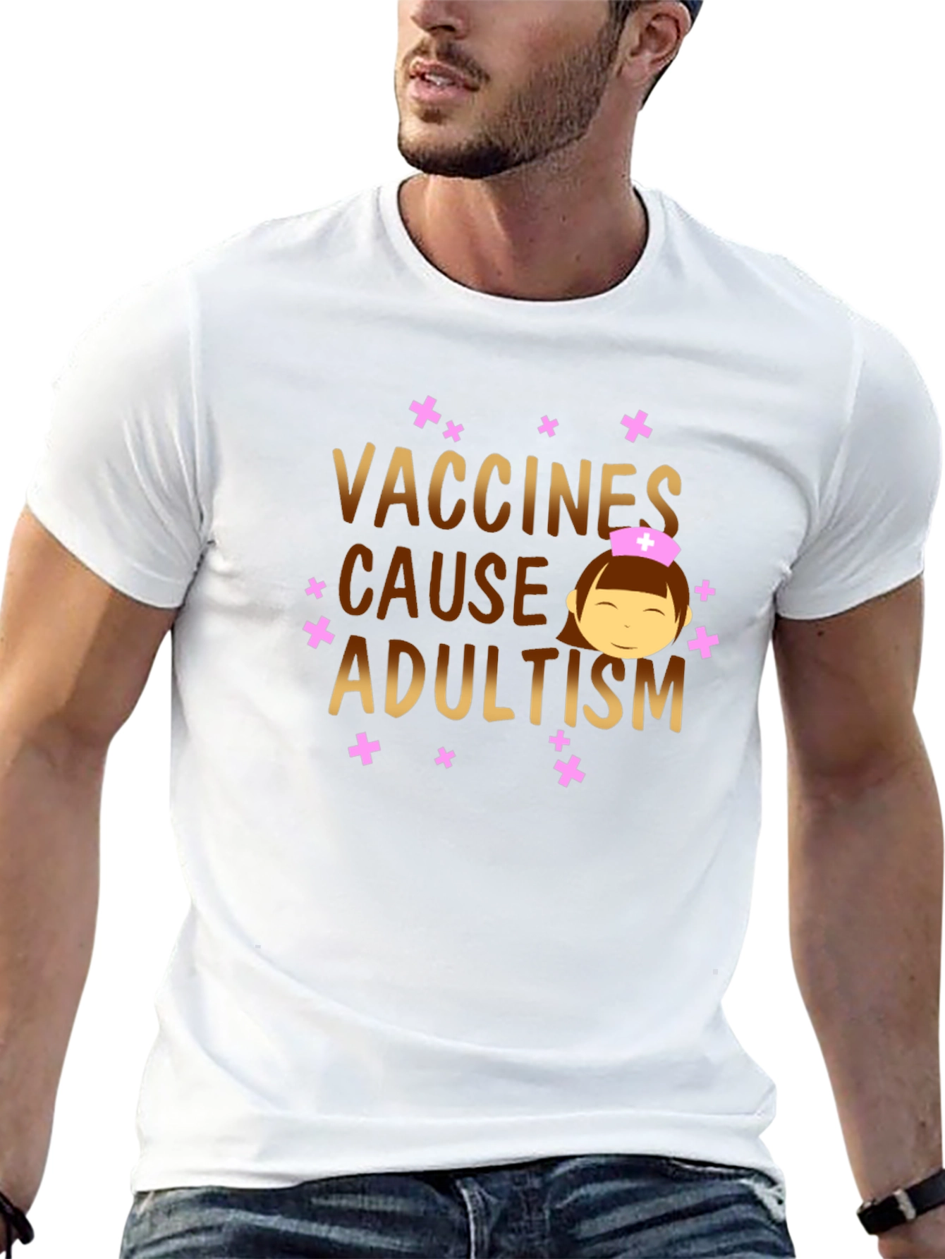 Vaccines Cause Adultism Graphic T-Shirt
