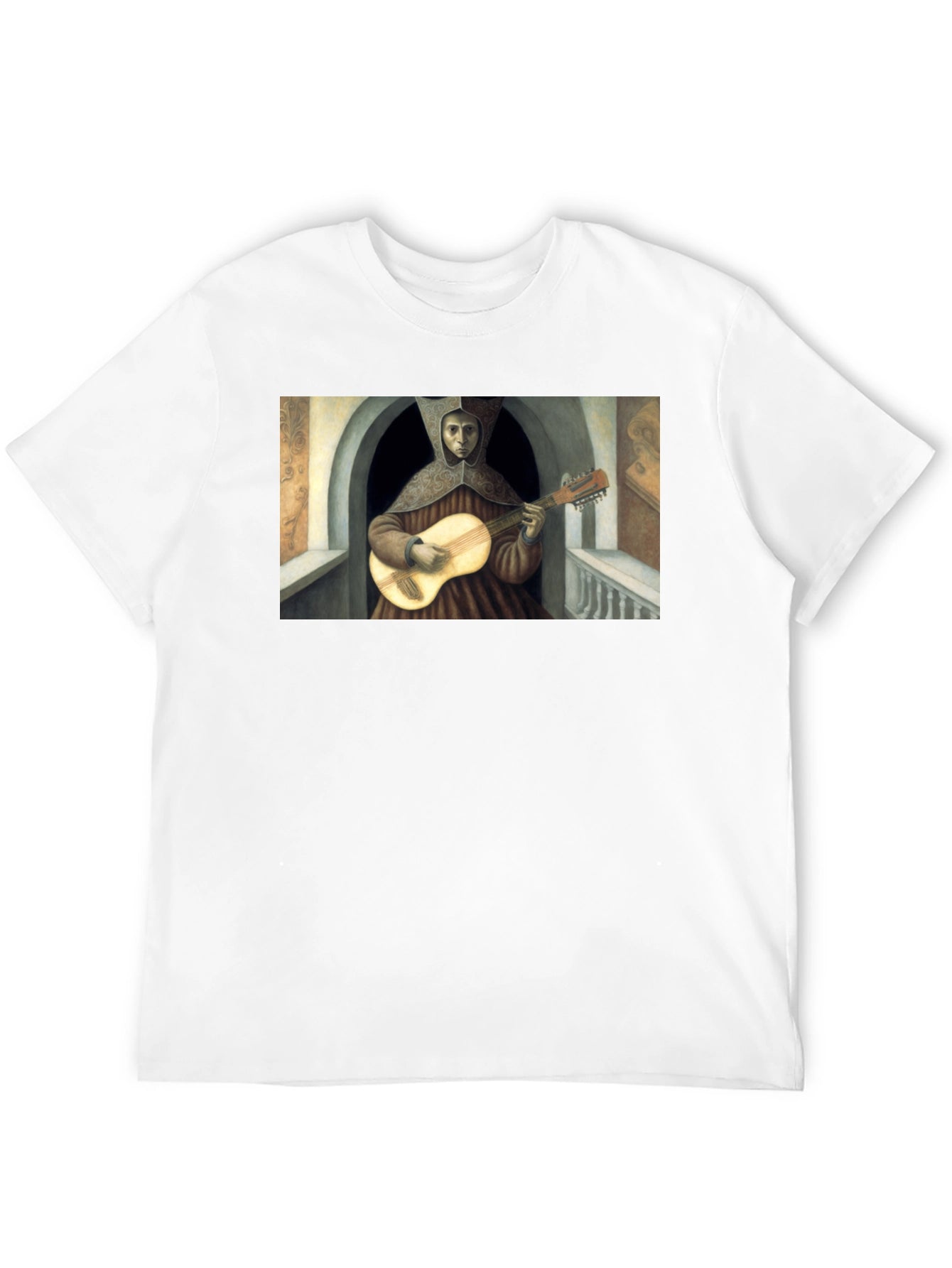 Mans Black T-Shirt with Musician Print