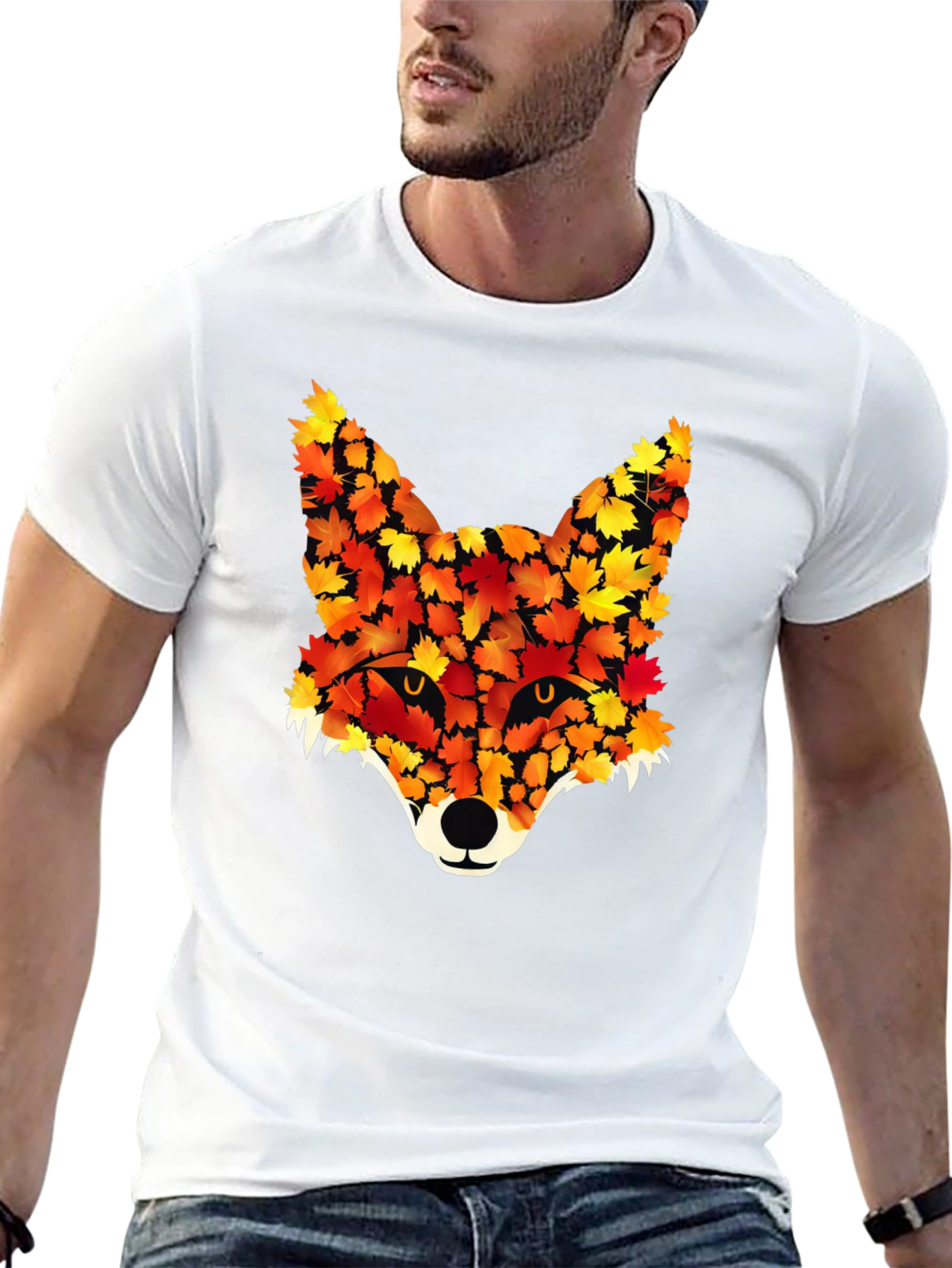 Autumn Fox Graphic Tee - Nature Inspired Design
