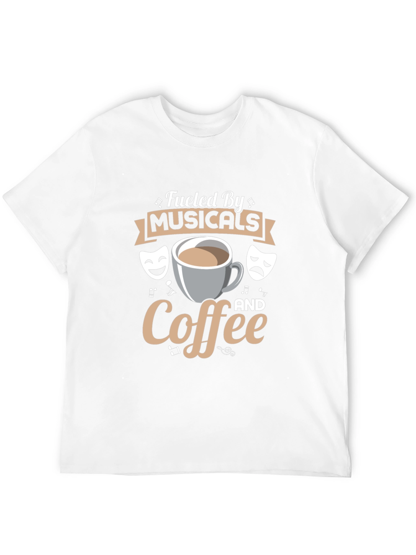 Musicals and Coffee Black T-Shirt