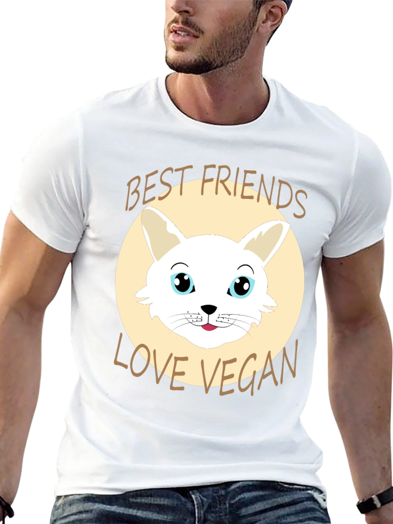 Vegan Love T-Shirt: Best Friends Cute Bunny Design