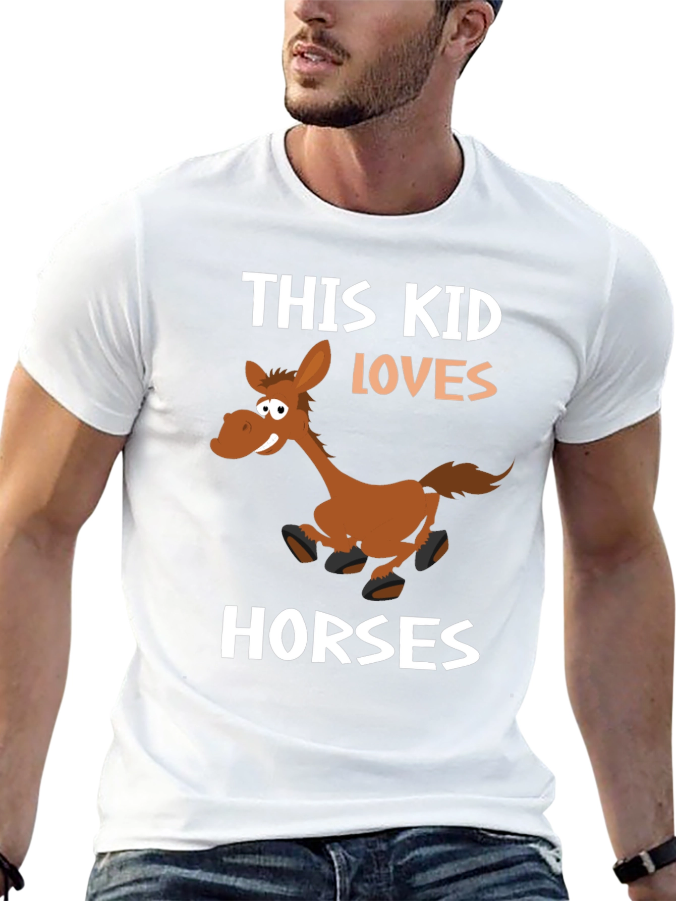 This Kid Loves Horses Black T-Shirt