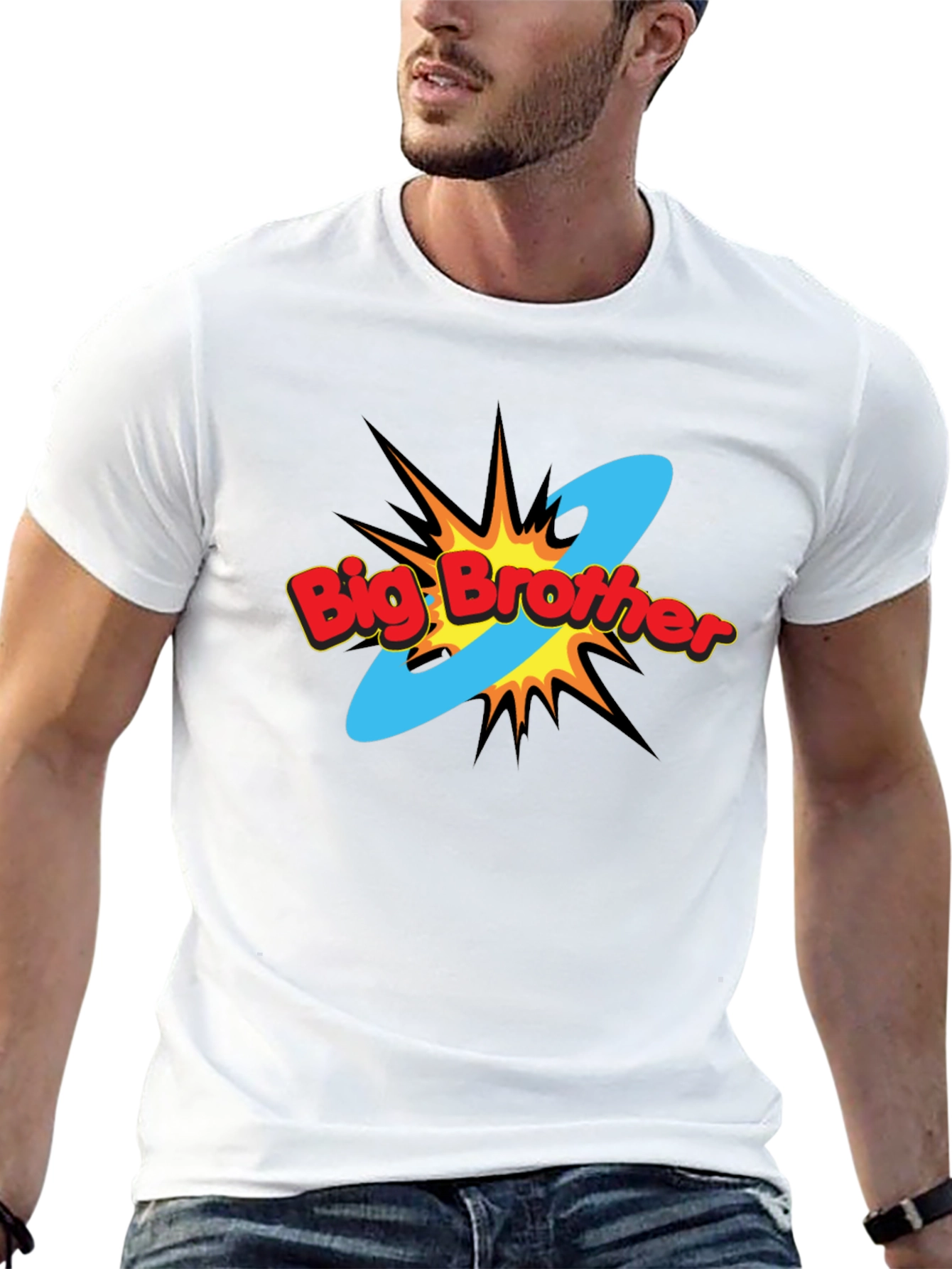 Big Brother Comic Style Black T-Shirt