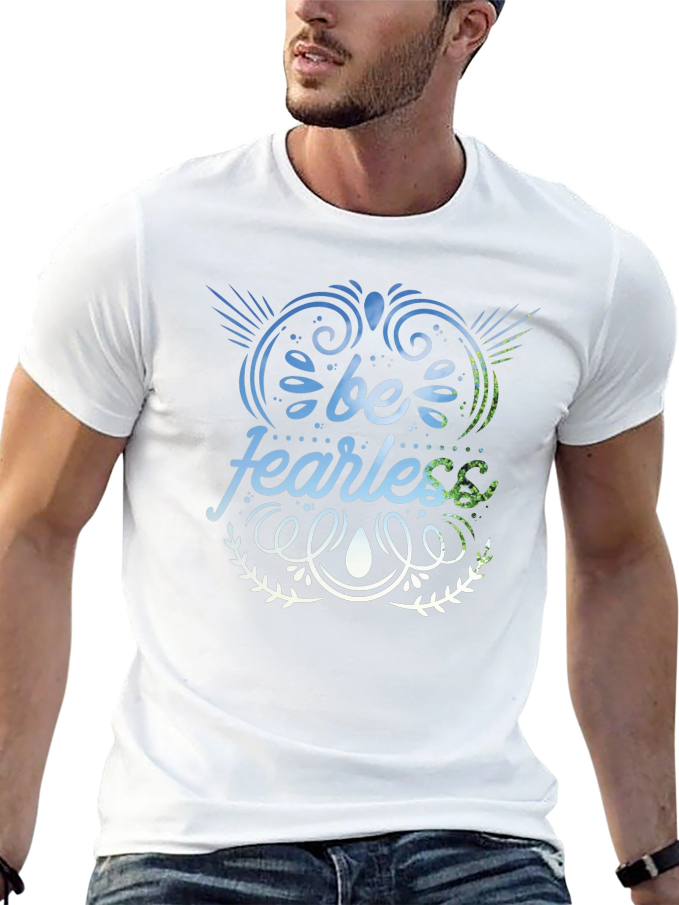 Be Fearless Graphic T-Shirt - Motivational Design