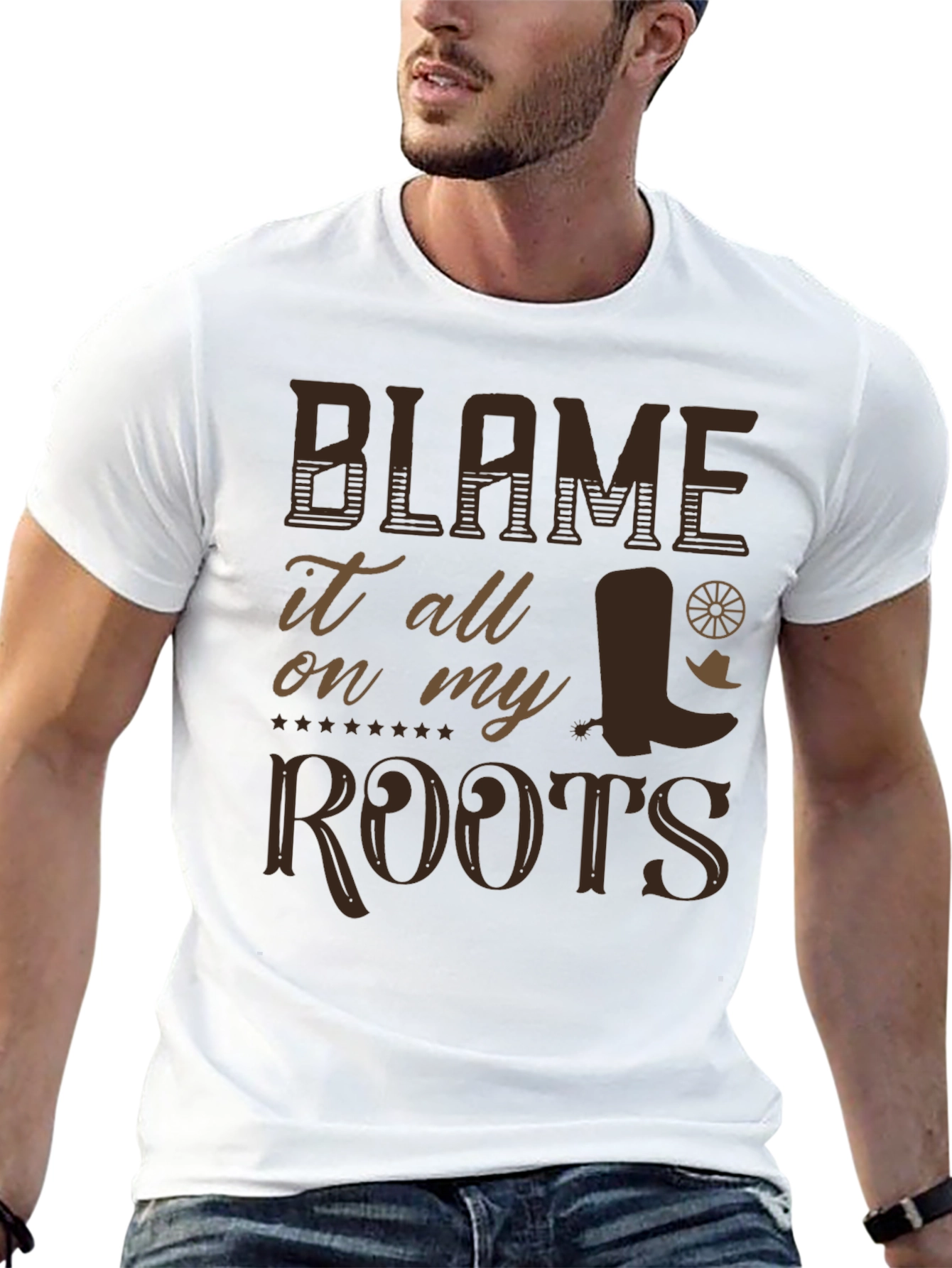 Blame It On My Roots Graphic T-Shirt