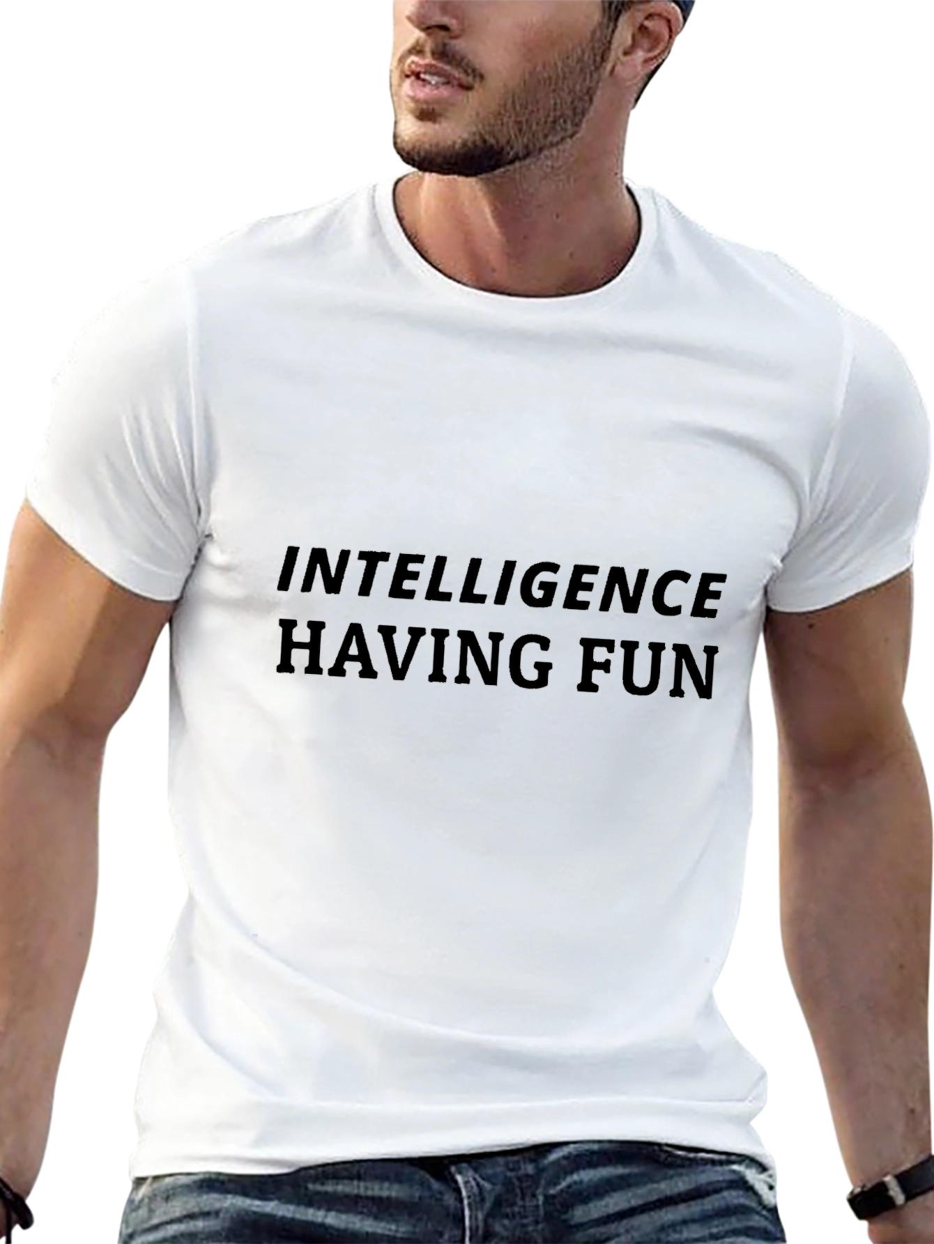 Intelligence Having Fun Black T-Shirt