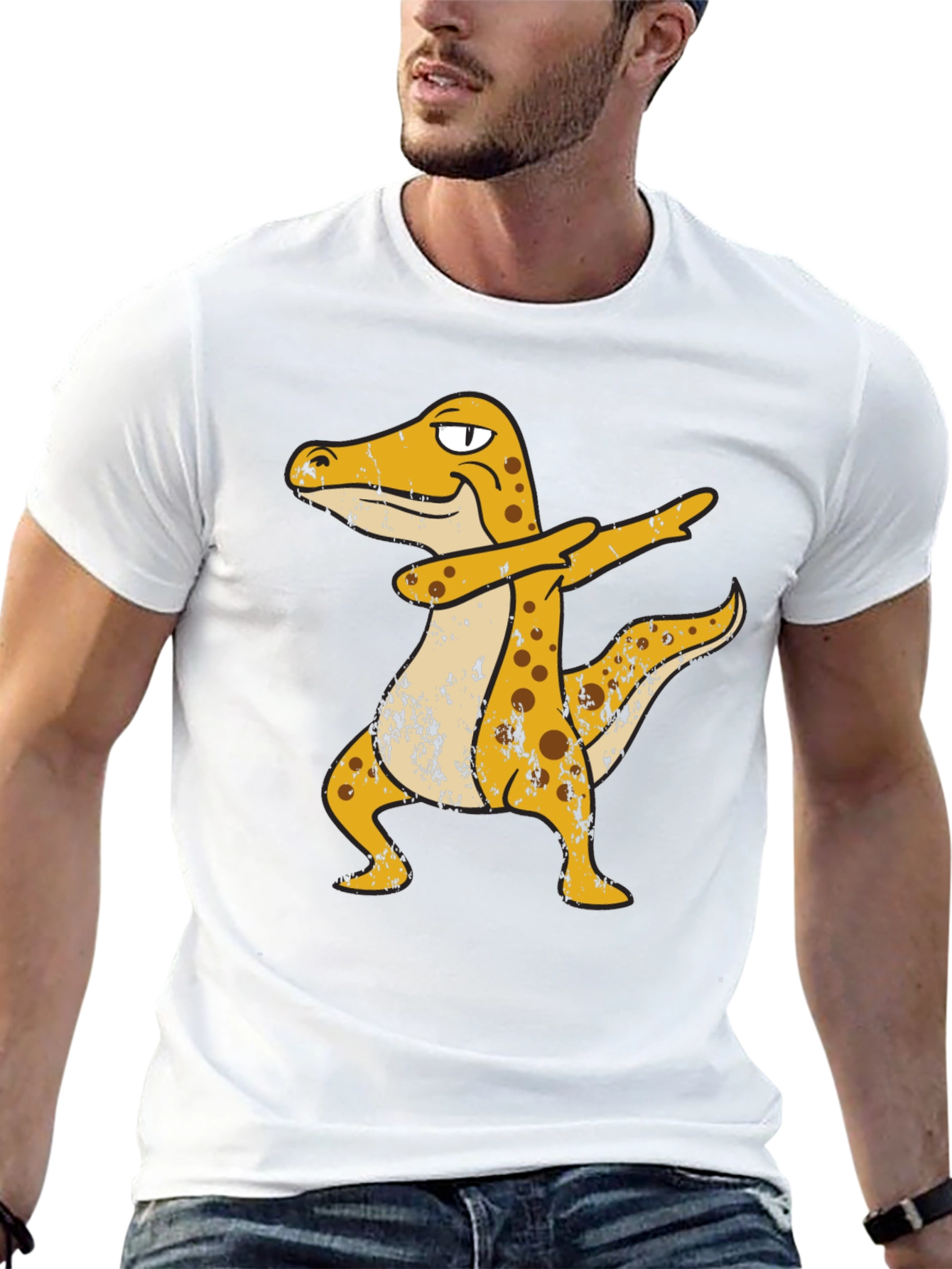 Dabbing Leopard Gecko Graphic T-Shirt