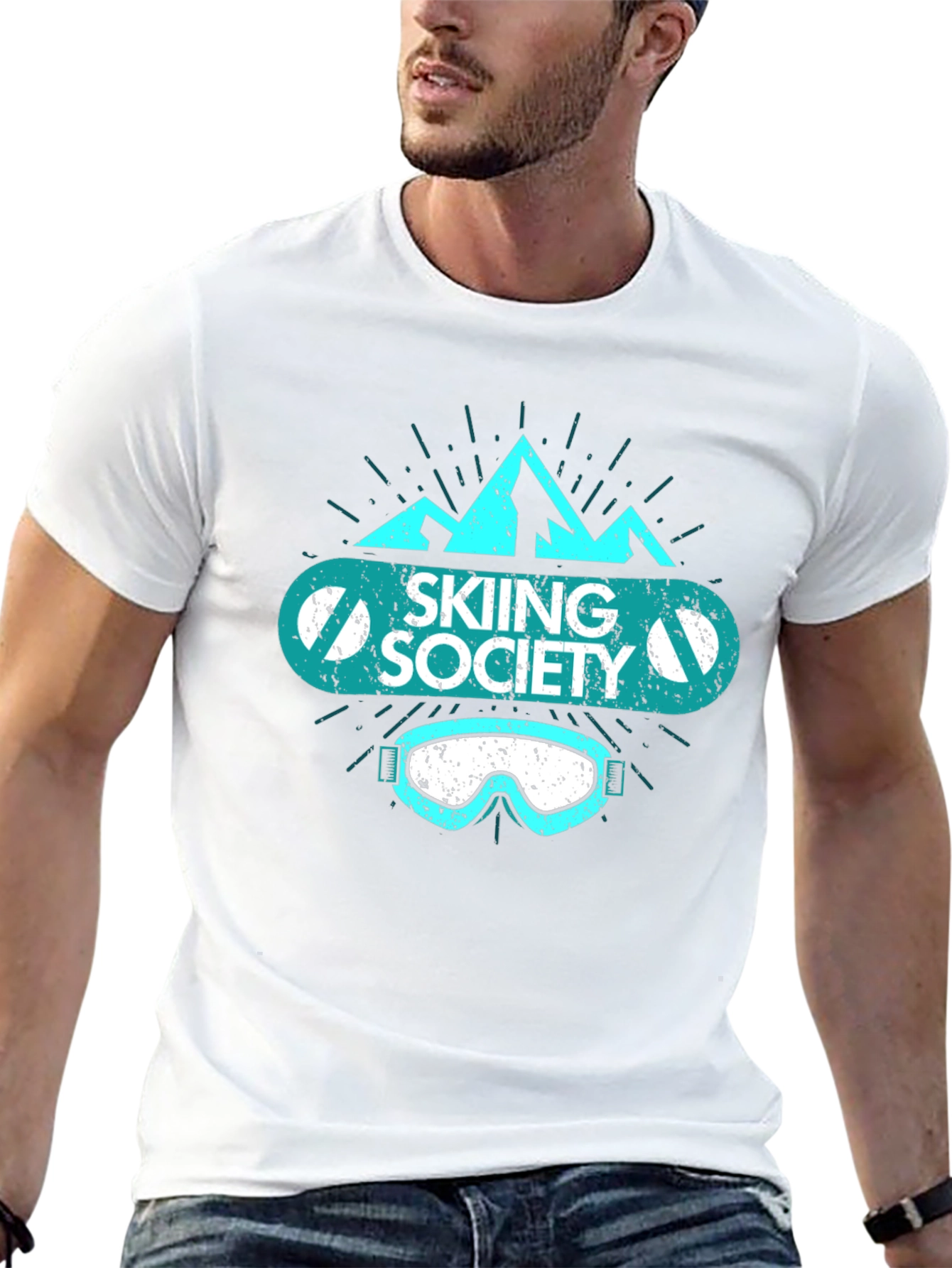 Skiing Society Graphic Tee - Mountain Vibes