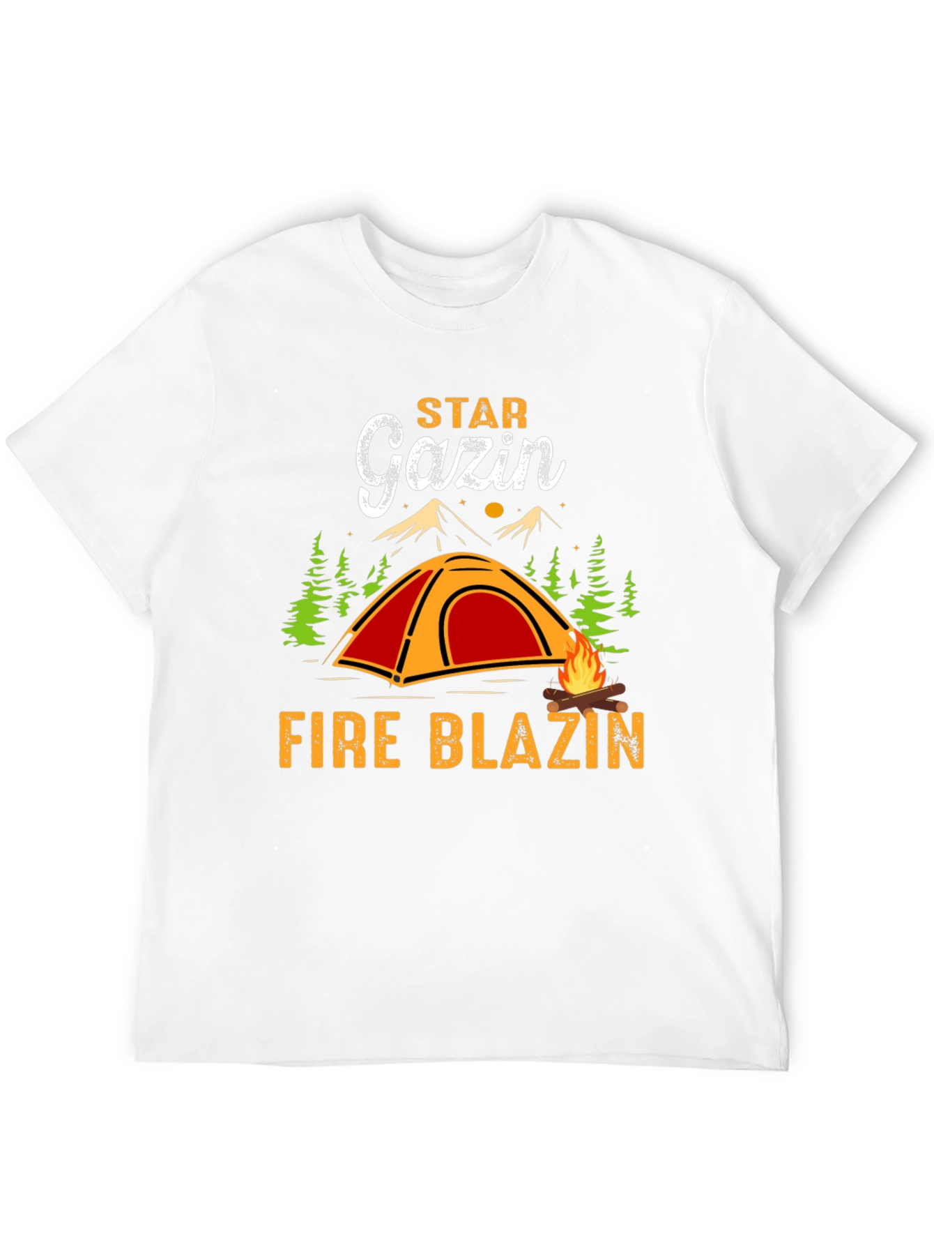 Star Gazin Fire Blazin Black Graphic Tee