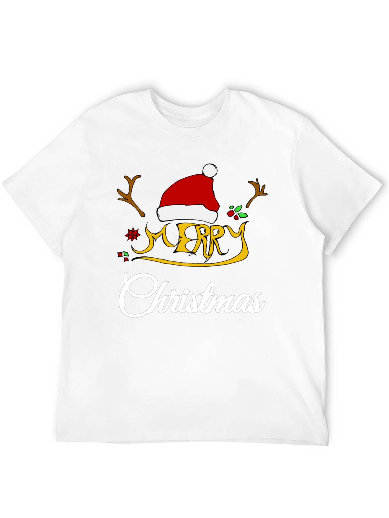 Festive Merry Christmas Graphic T-Shirt