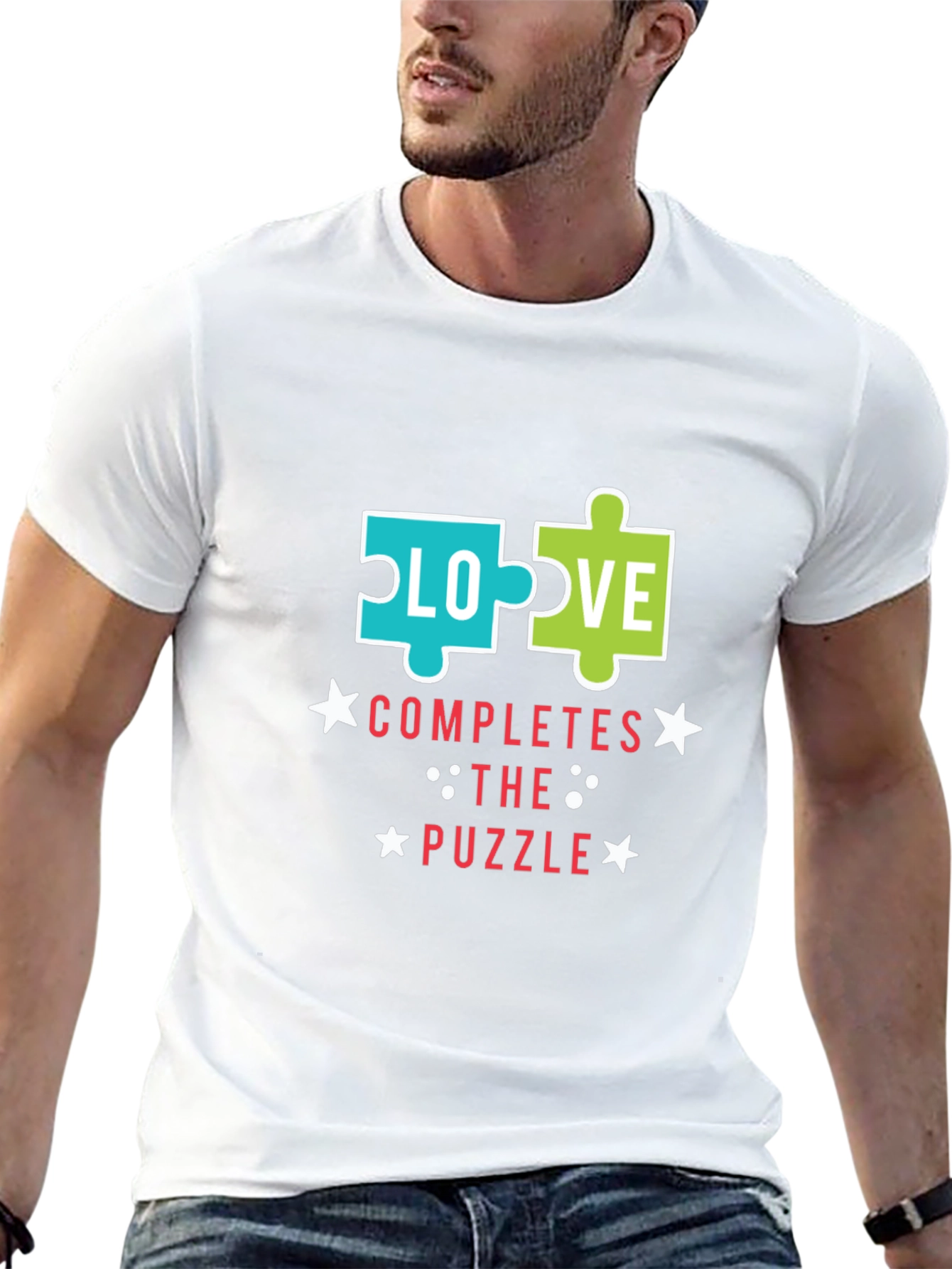 Love Completes the Puzzle Graphic T-Shirt