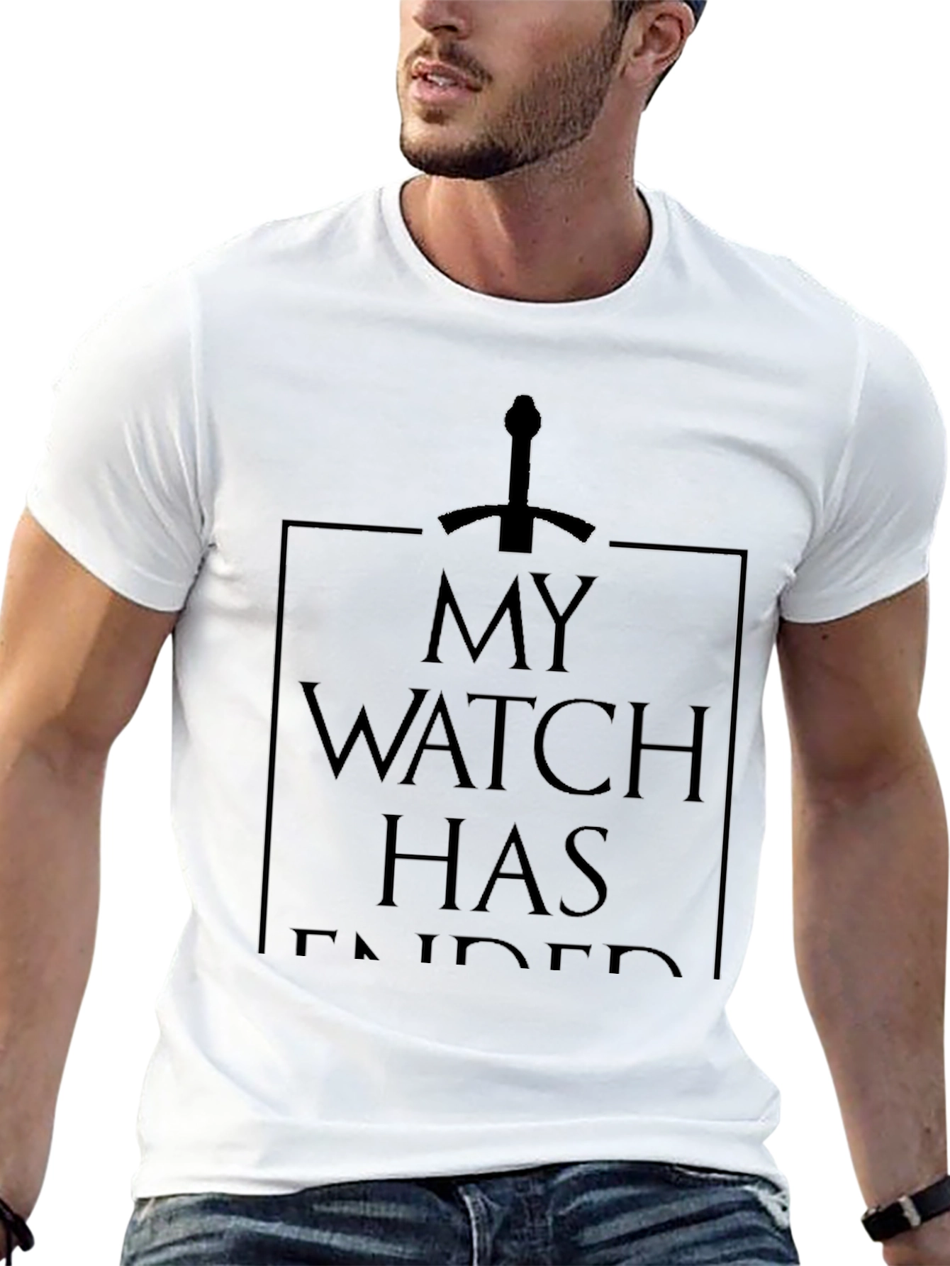 My Watch Has Ended Black Graphic Tee