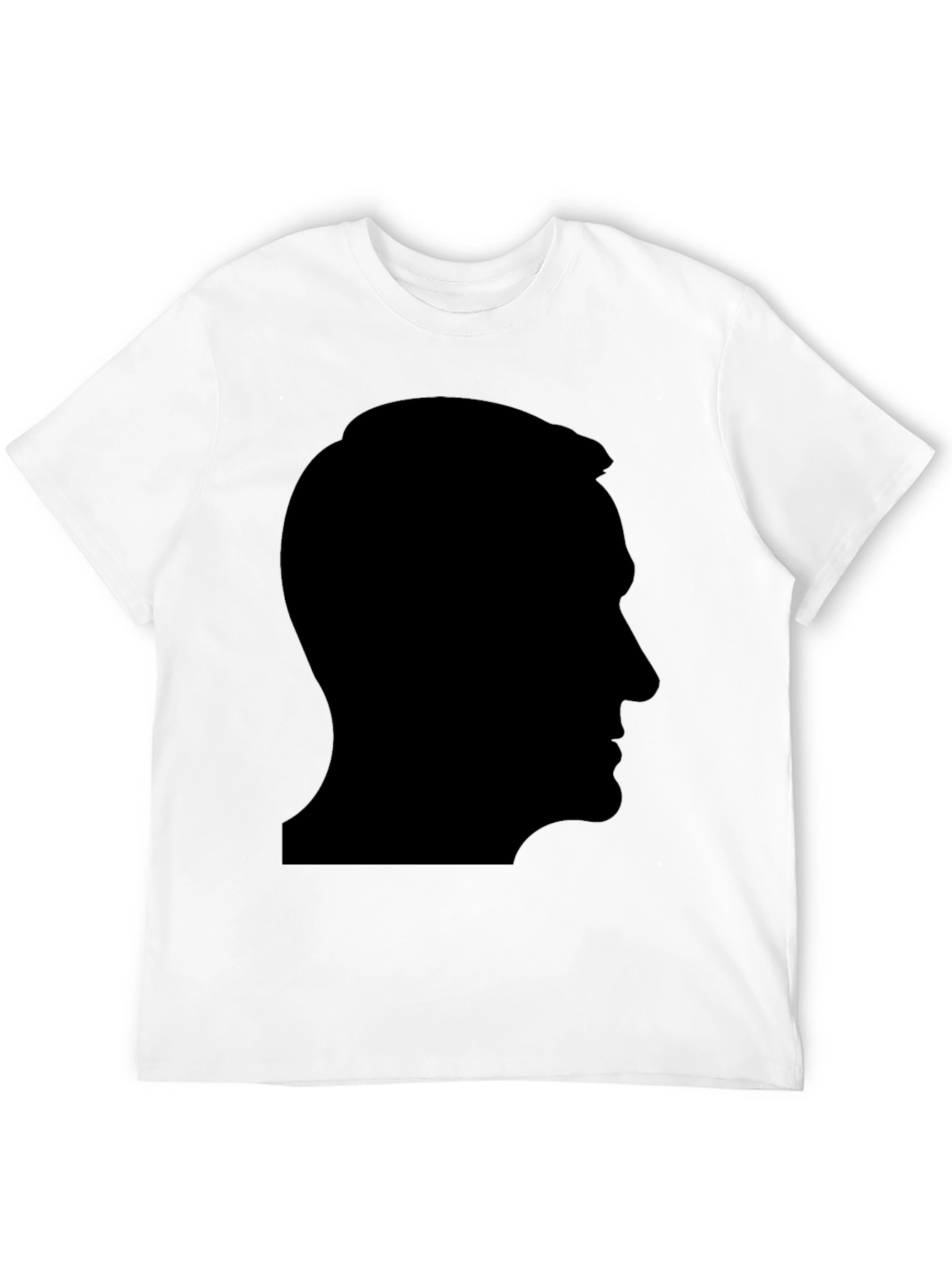Silhouette Portrait Graphic Tee - Stylish Black T-Shirt