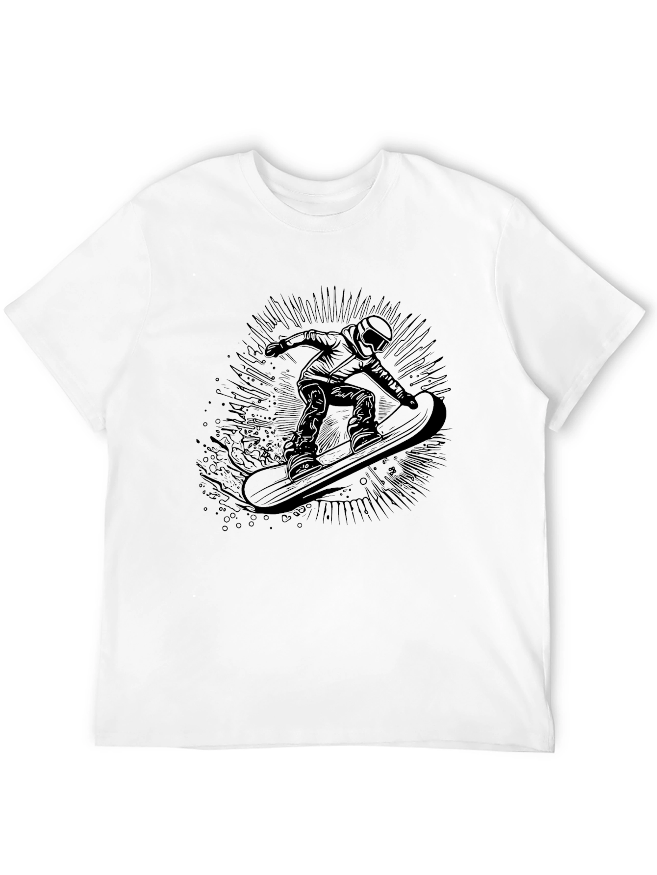 Snowboarder Graphic Tee - Black