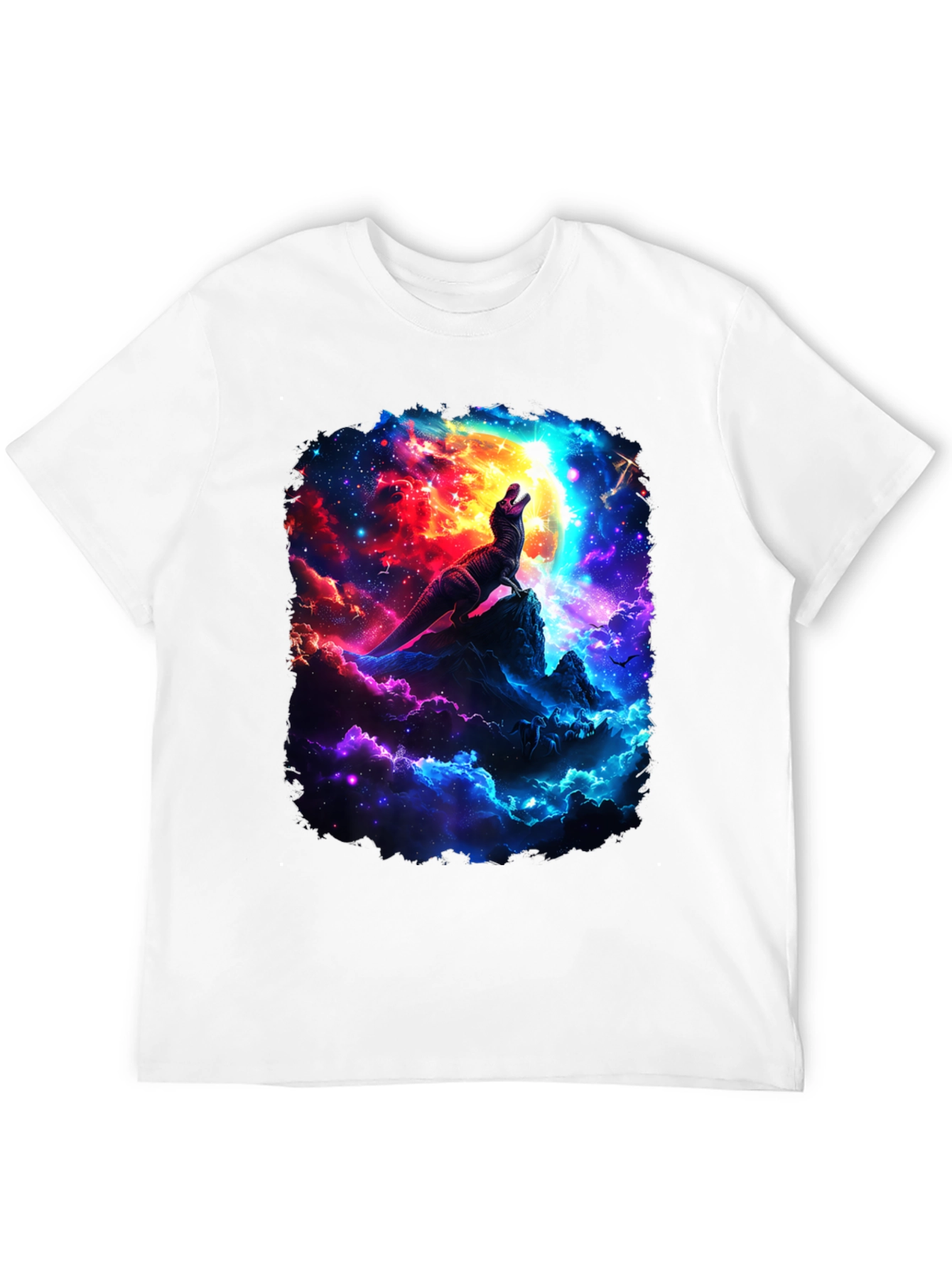 Dinosaur Galaxy T-Shirt - Black Graphic Tee