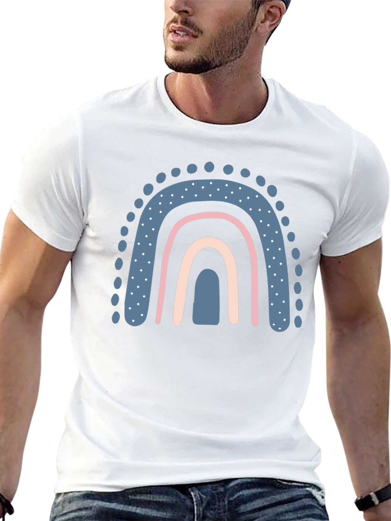 Cute Rainbow Graphic Tee - Casual Comfort