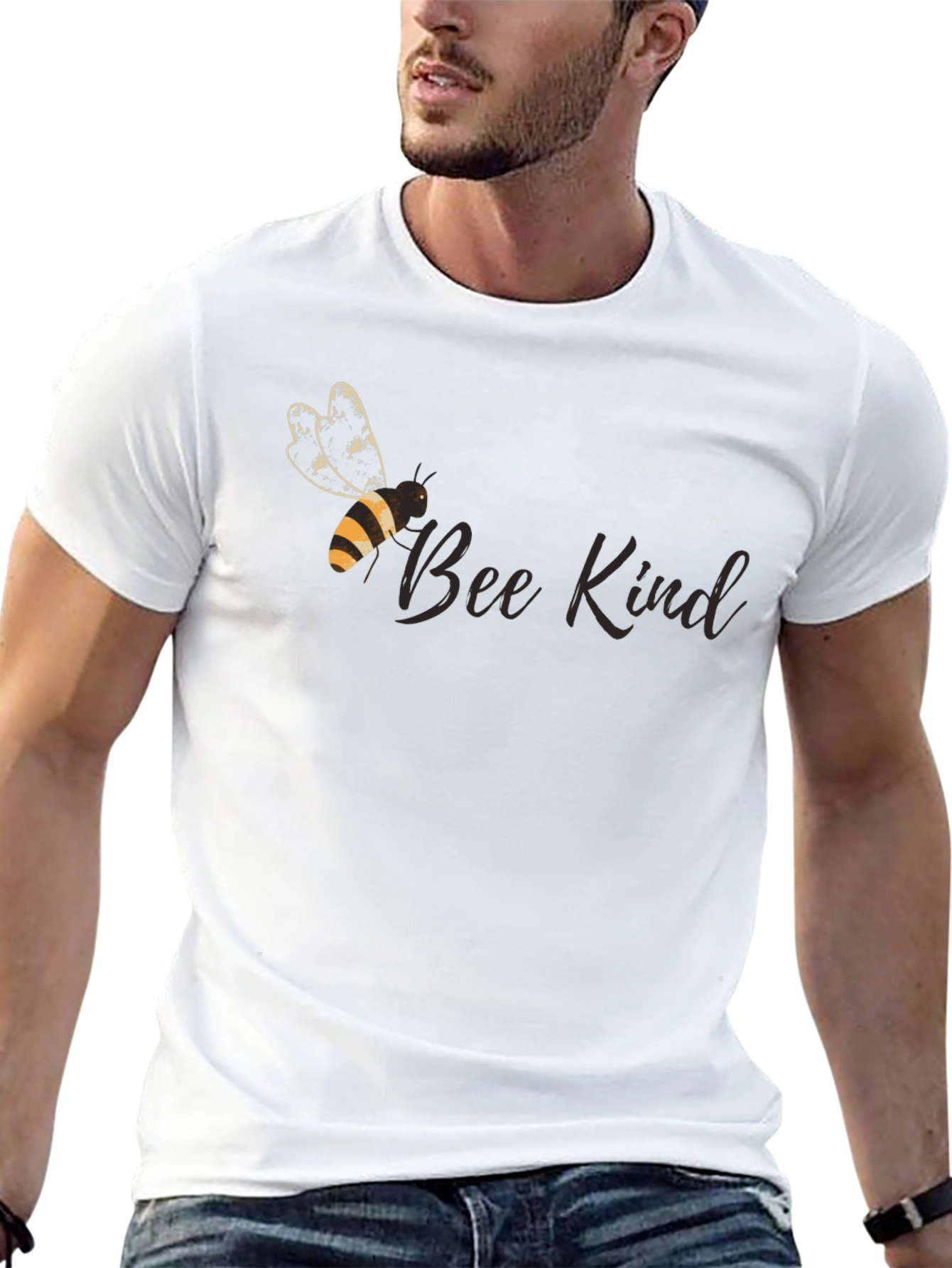 Bee Kind Graphic Tee - Black Cotton Comfort