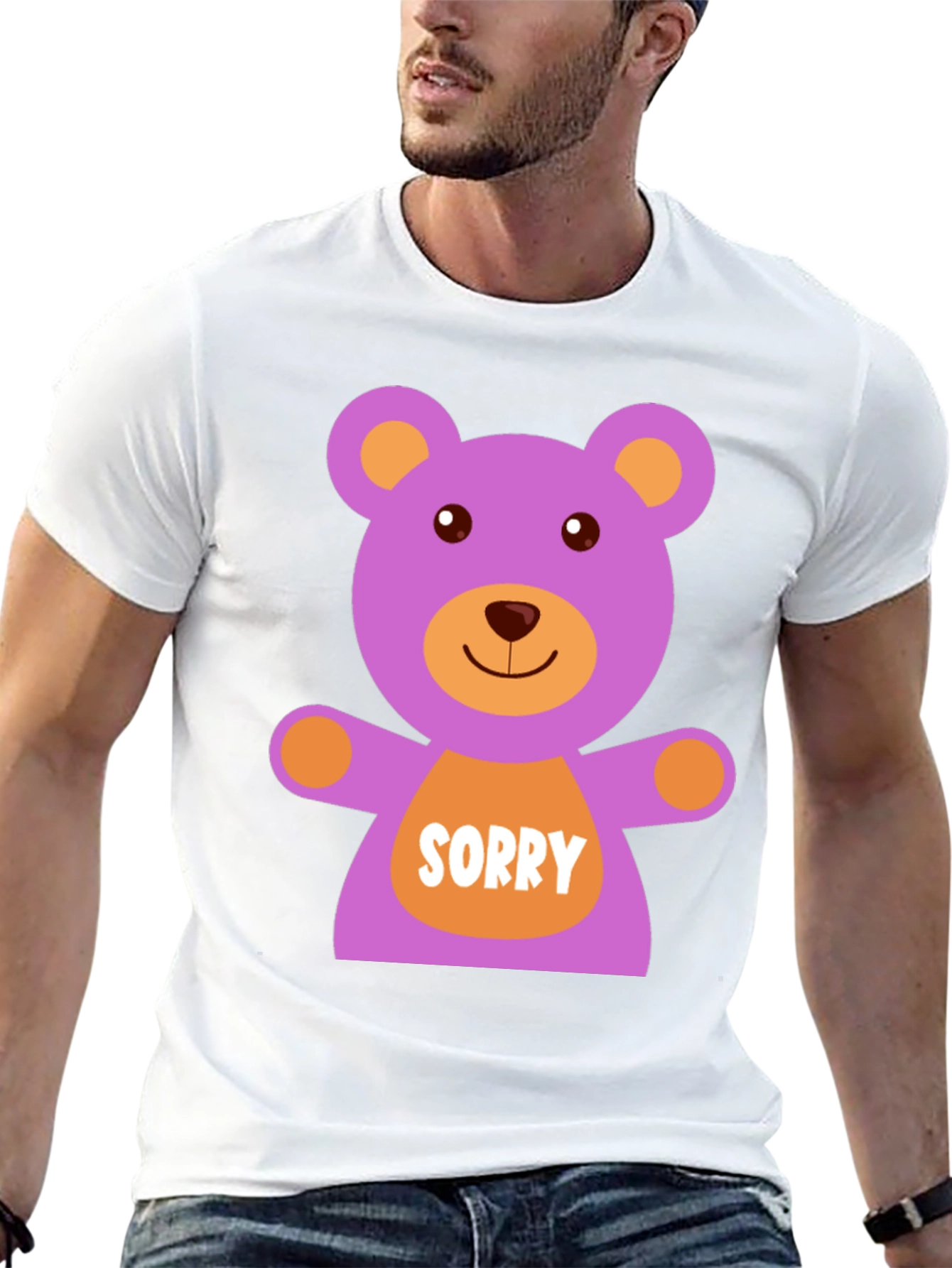 Sorry Bear Graphic T-Shirt - Cute Apology Gift