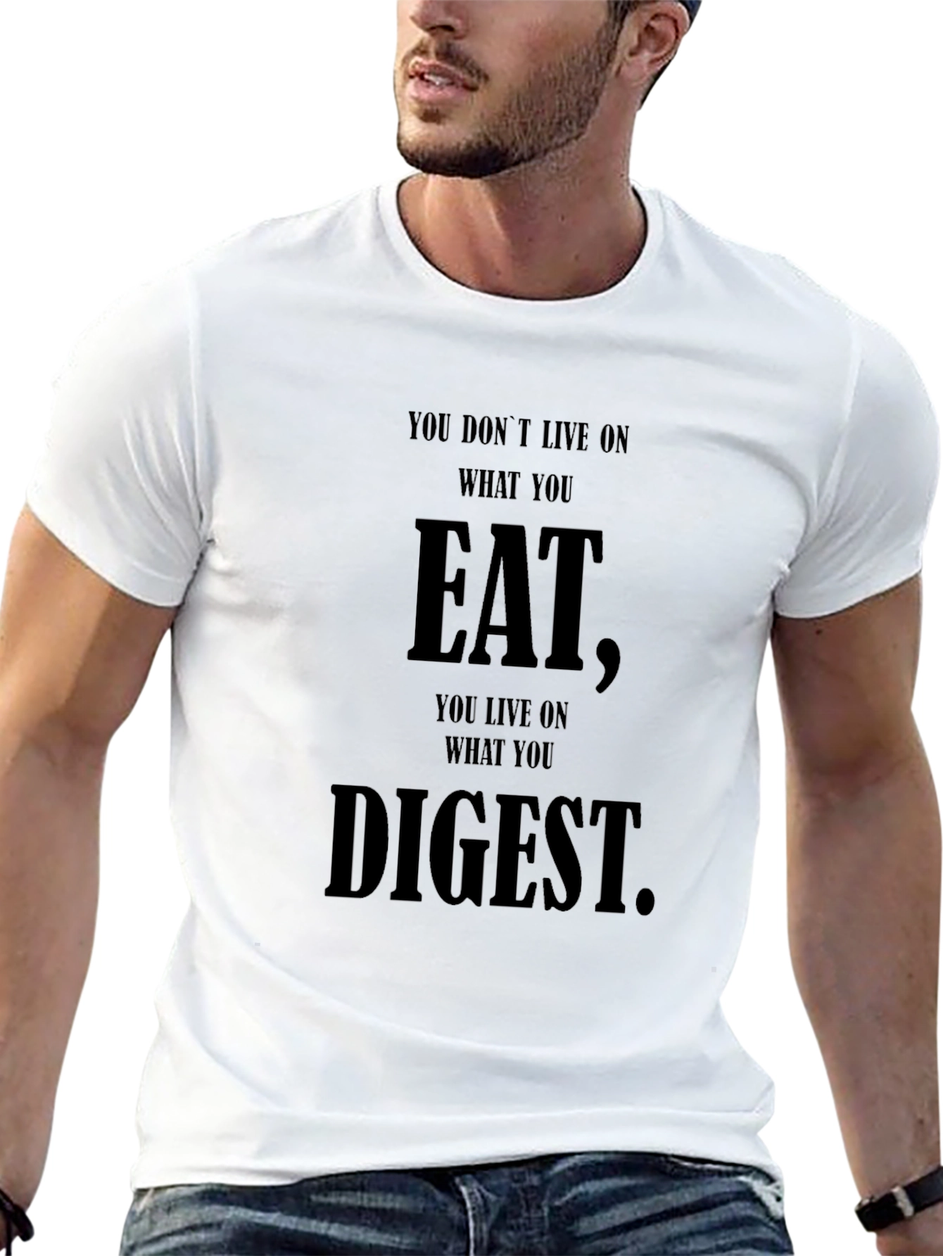 Eat Digest Black Graphic Tee