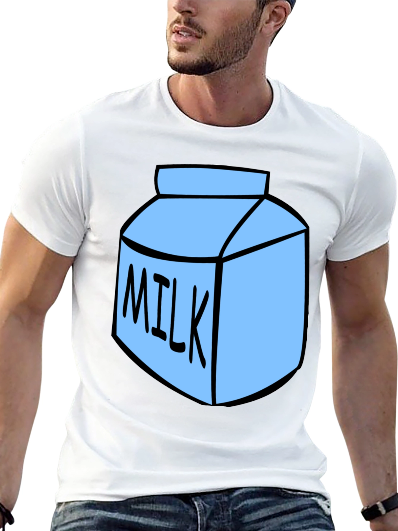 Milk Carton Graphic T-Shirt - Black