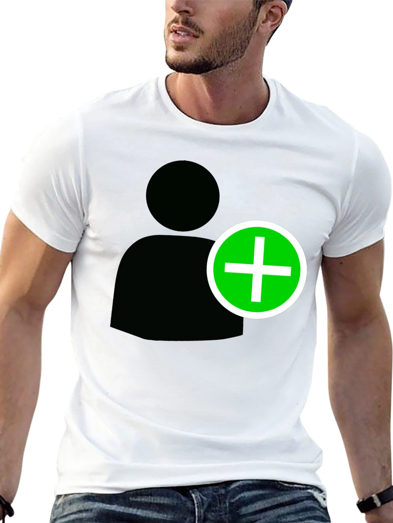 Add Contact Black T-Shirt
