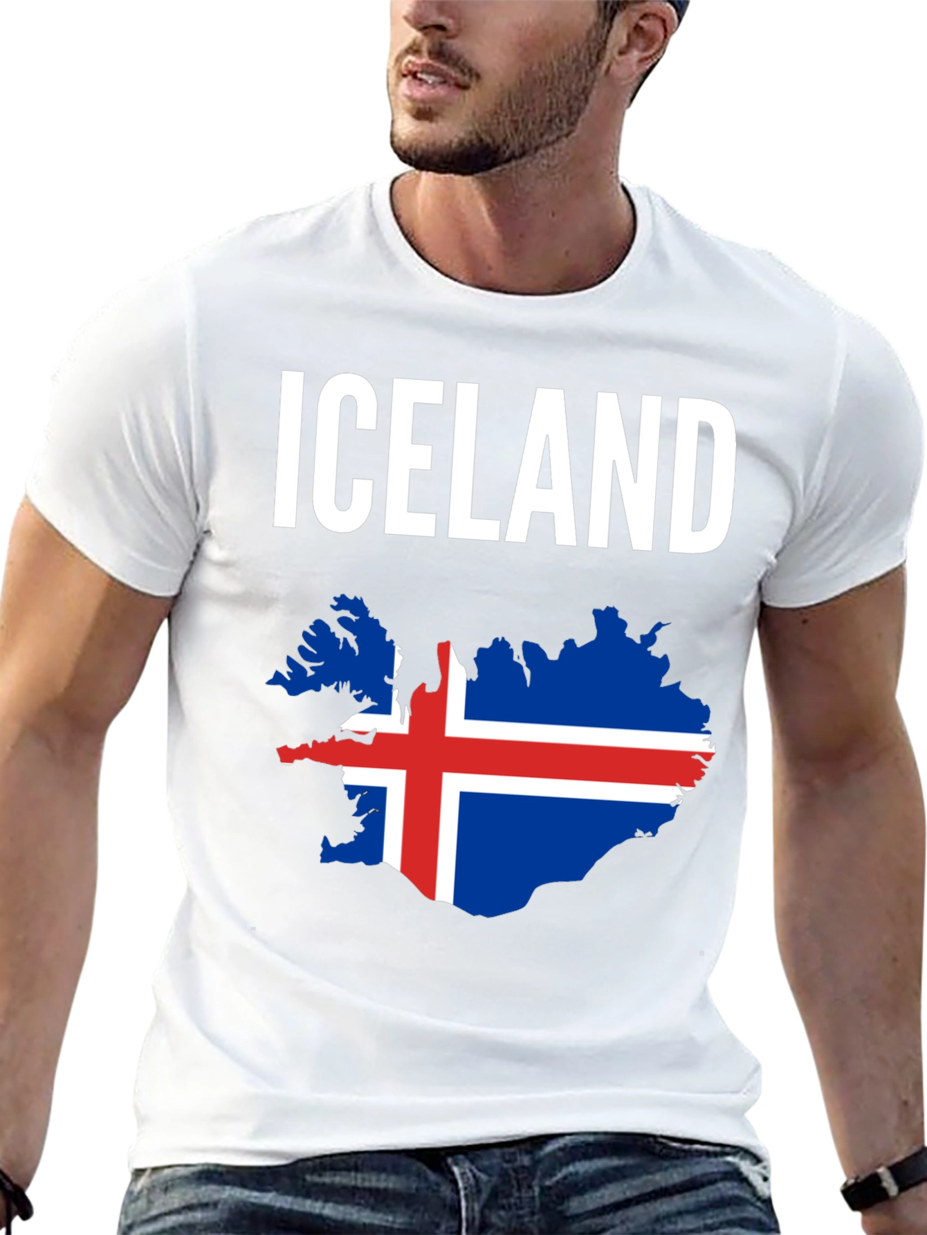 Iceland Flag Map T-Shirt - National Pride Tee