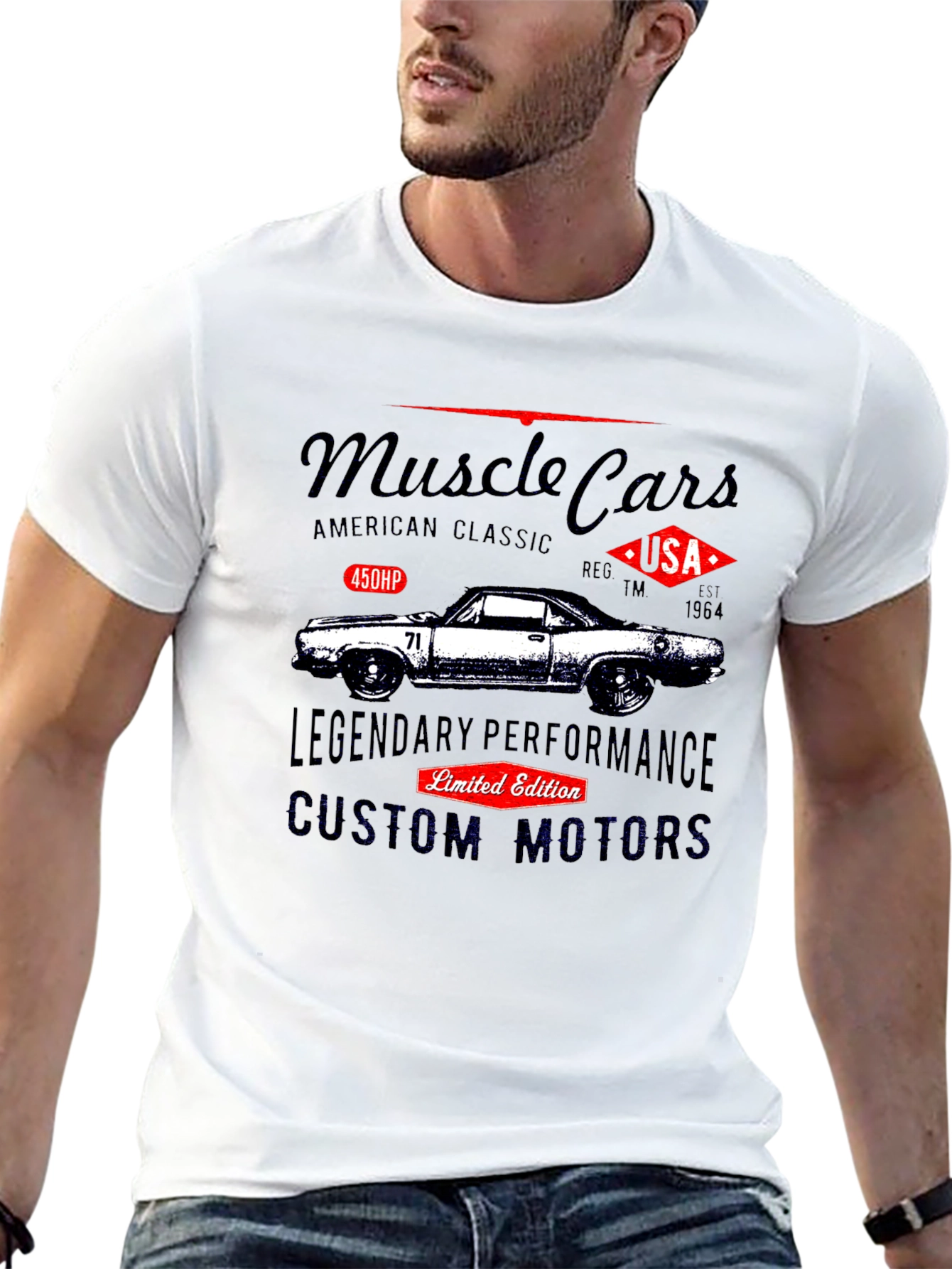 Muscle Car Graphic T-Shirt - American Classic Design