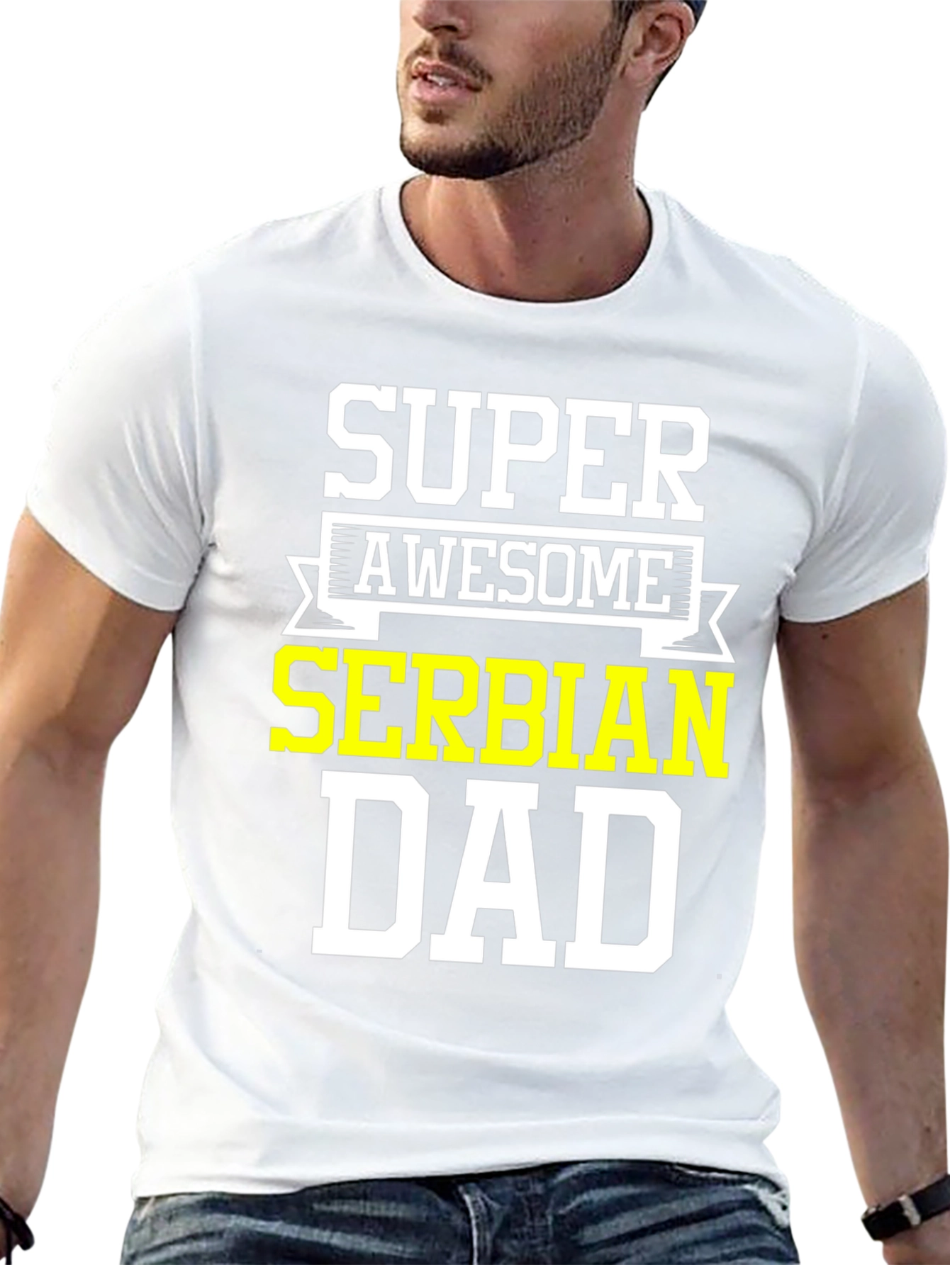 Super Awesome Serbian Dad T-Shirt
