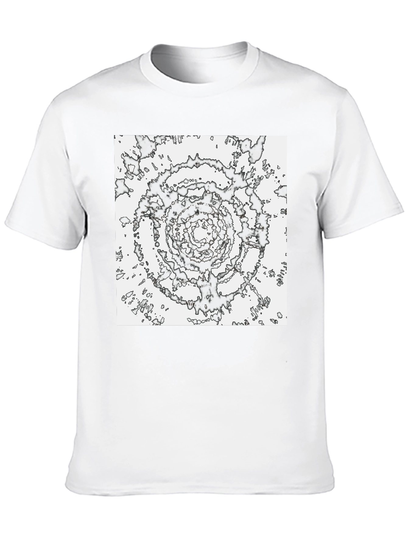 Abstract Vortex Tee - Black Cotton Comfort