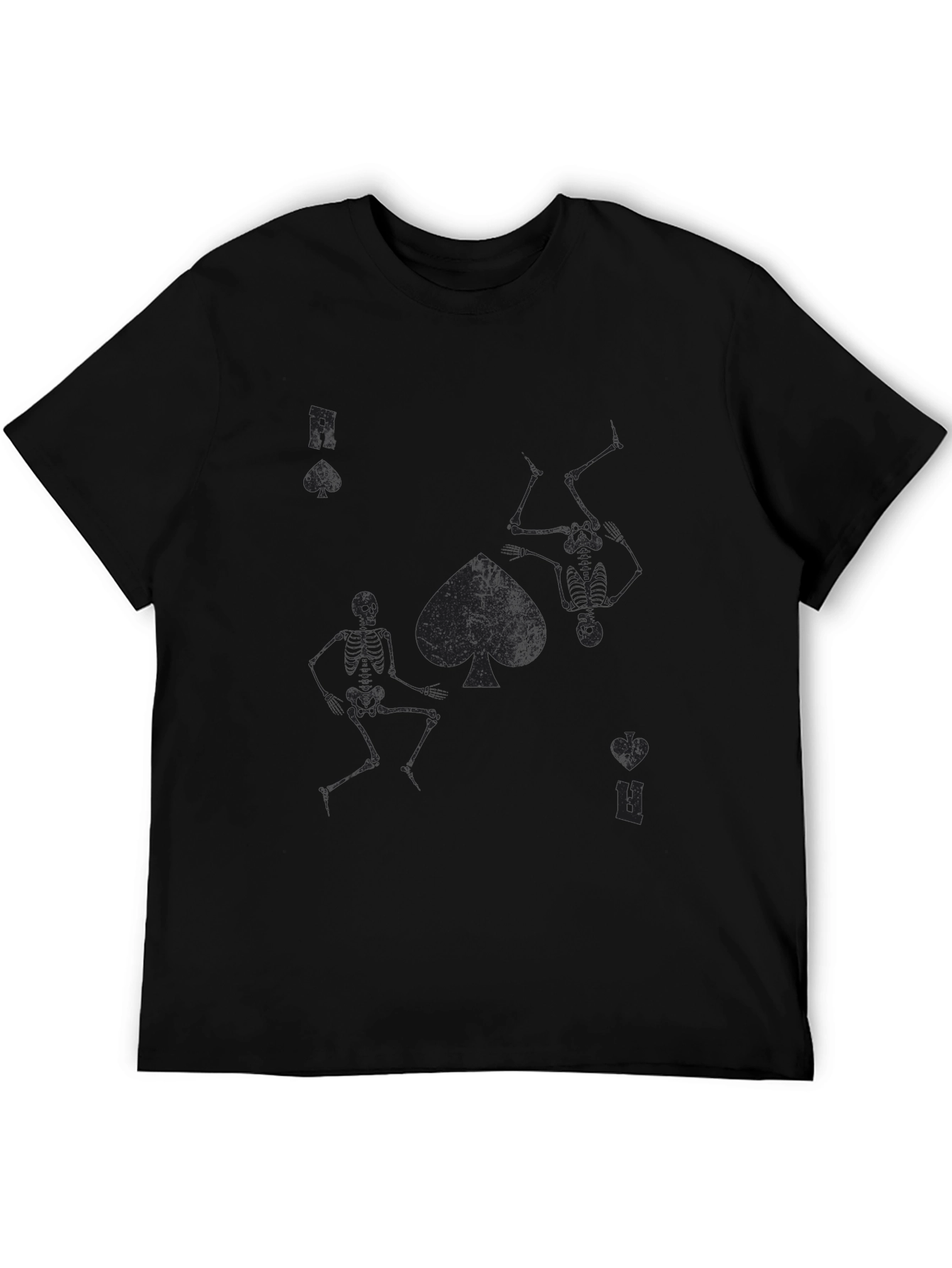 Black Ace of Spades Skeleton T-Shirt