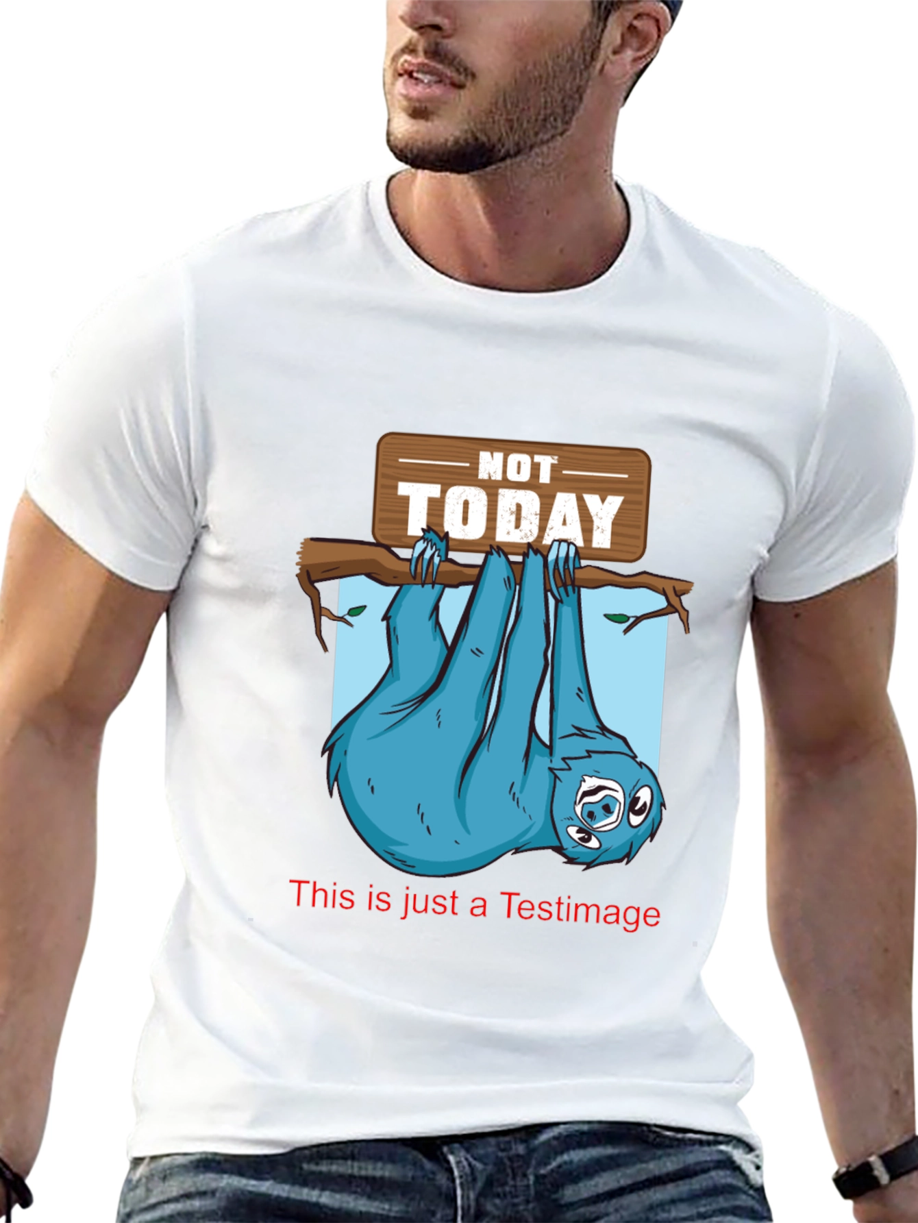 Not Today Sloth T-Shirt Funny Lazy Animal Tee