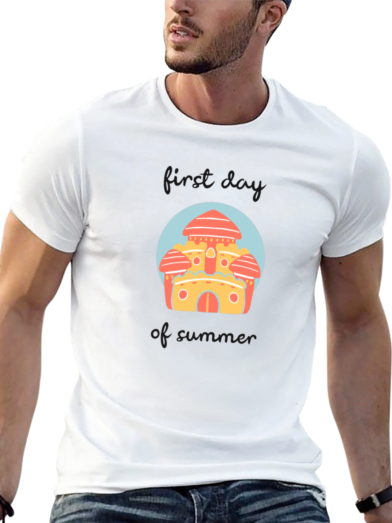 Fantasy Castle Graphic Tee - Fun Novelty Design