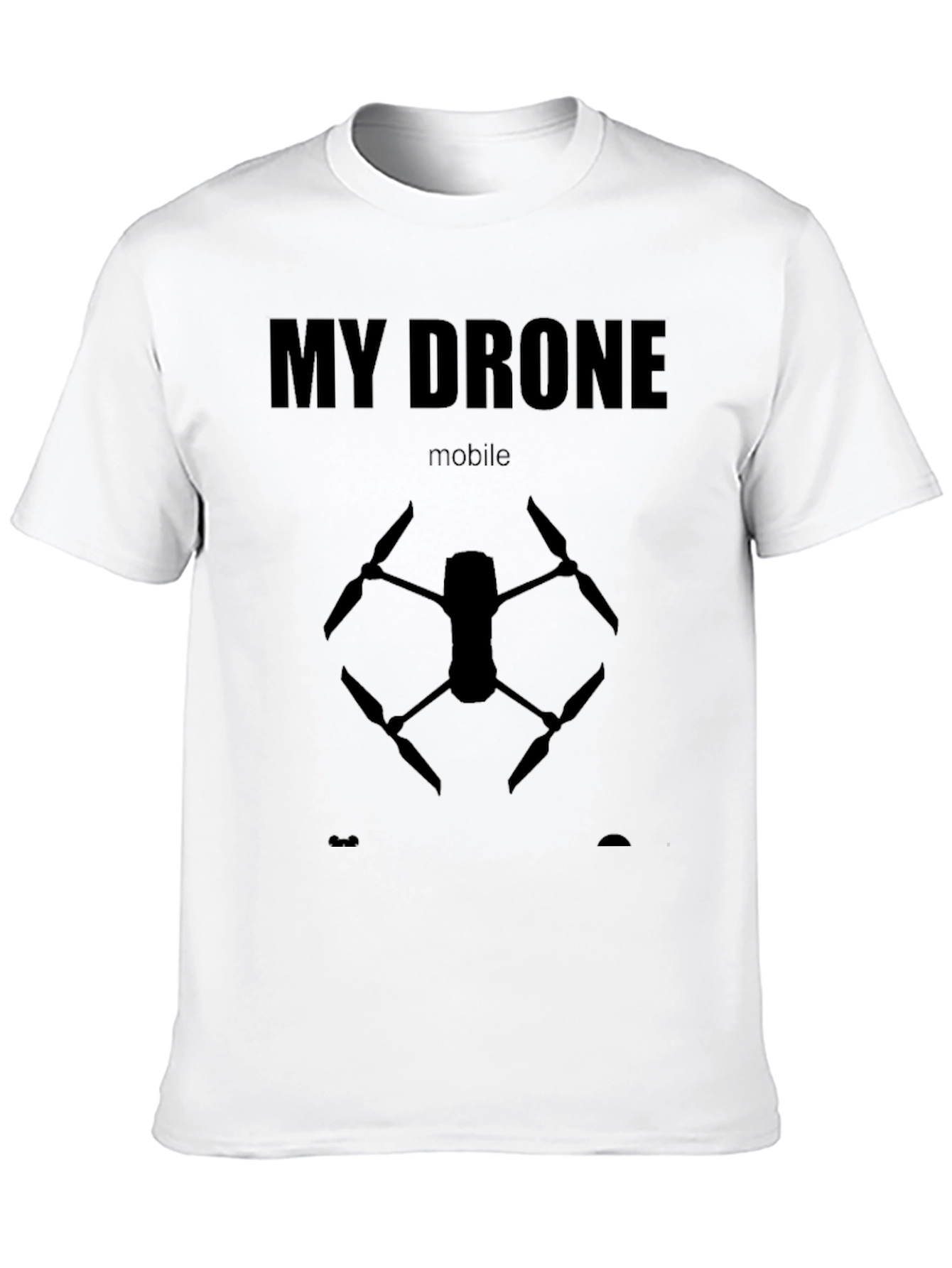 My Drone Mobile T-Shirt | Black Drone Graphic Tee