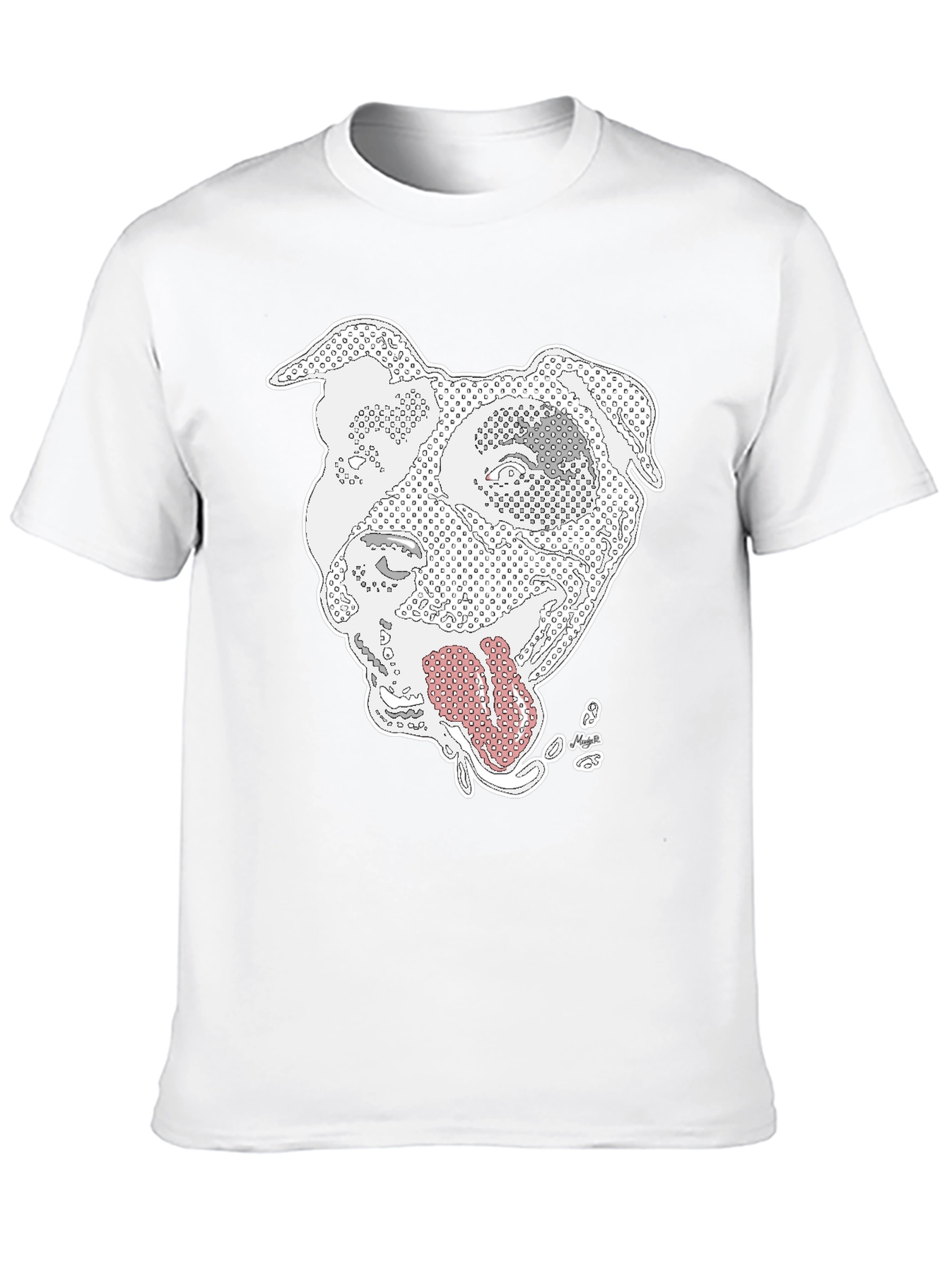Pitbull Pop Art Black T-Shirt