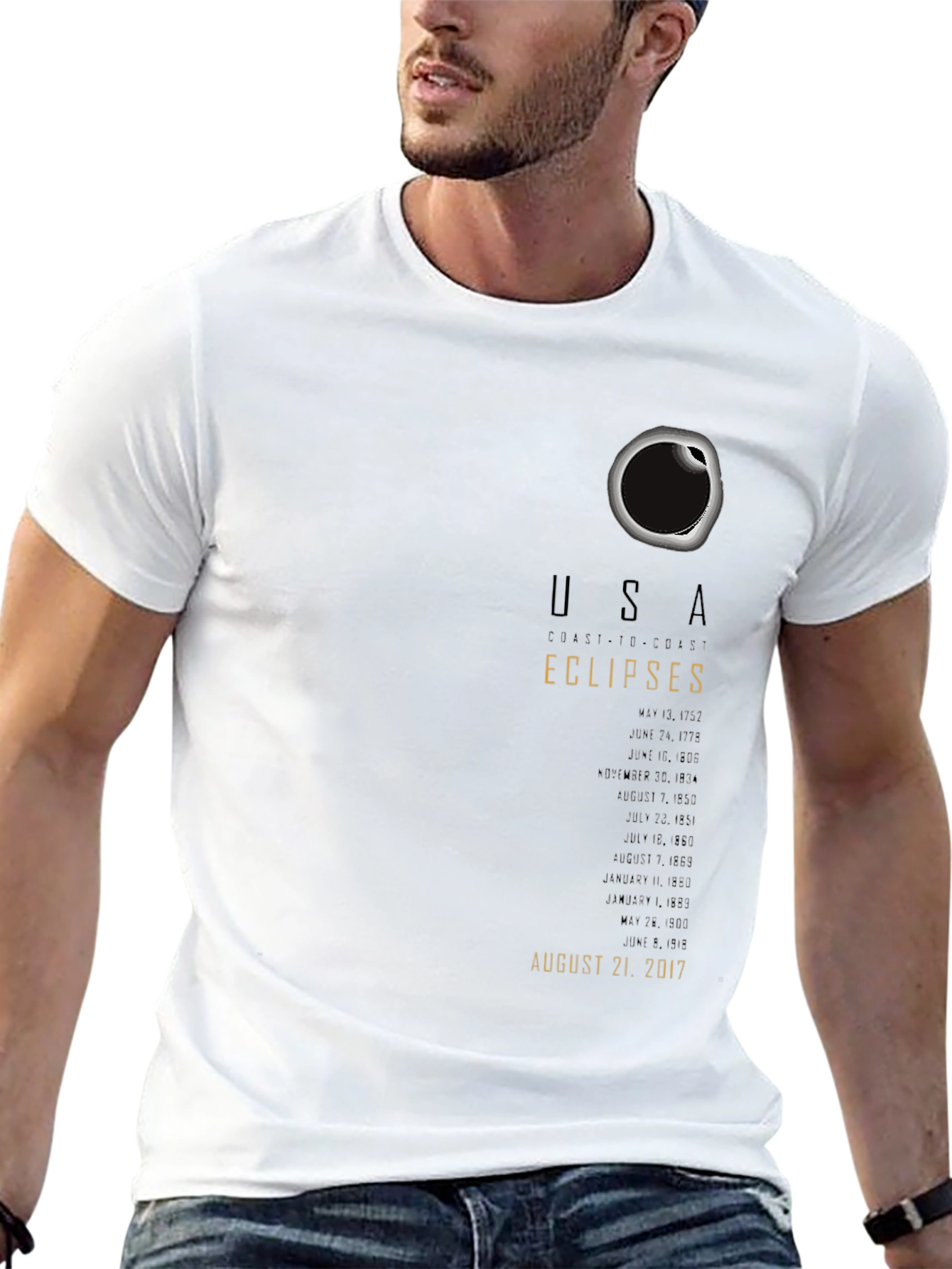 USA Total Solar Eclipse T-Shirt August 21 2017